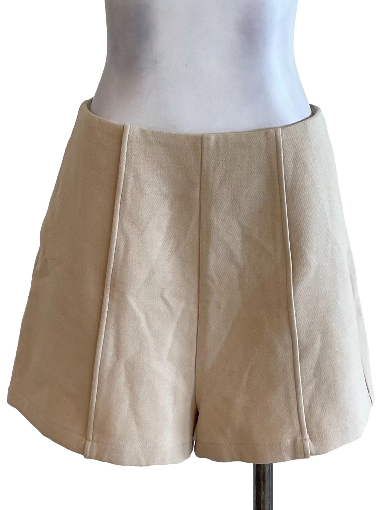 Beige A-Line Shorts
