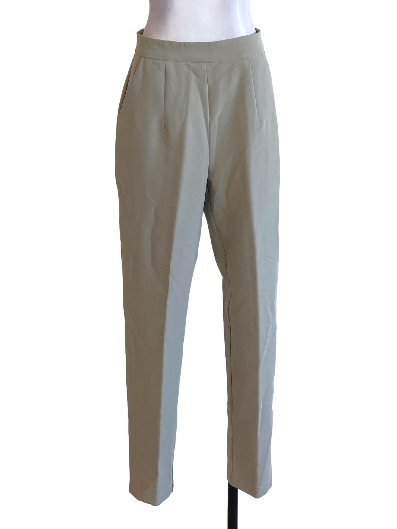 Light Sage Green Straight Formal Pants
