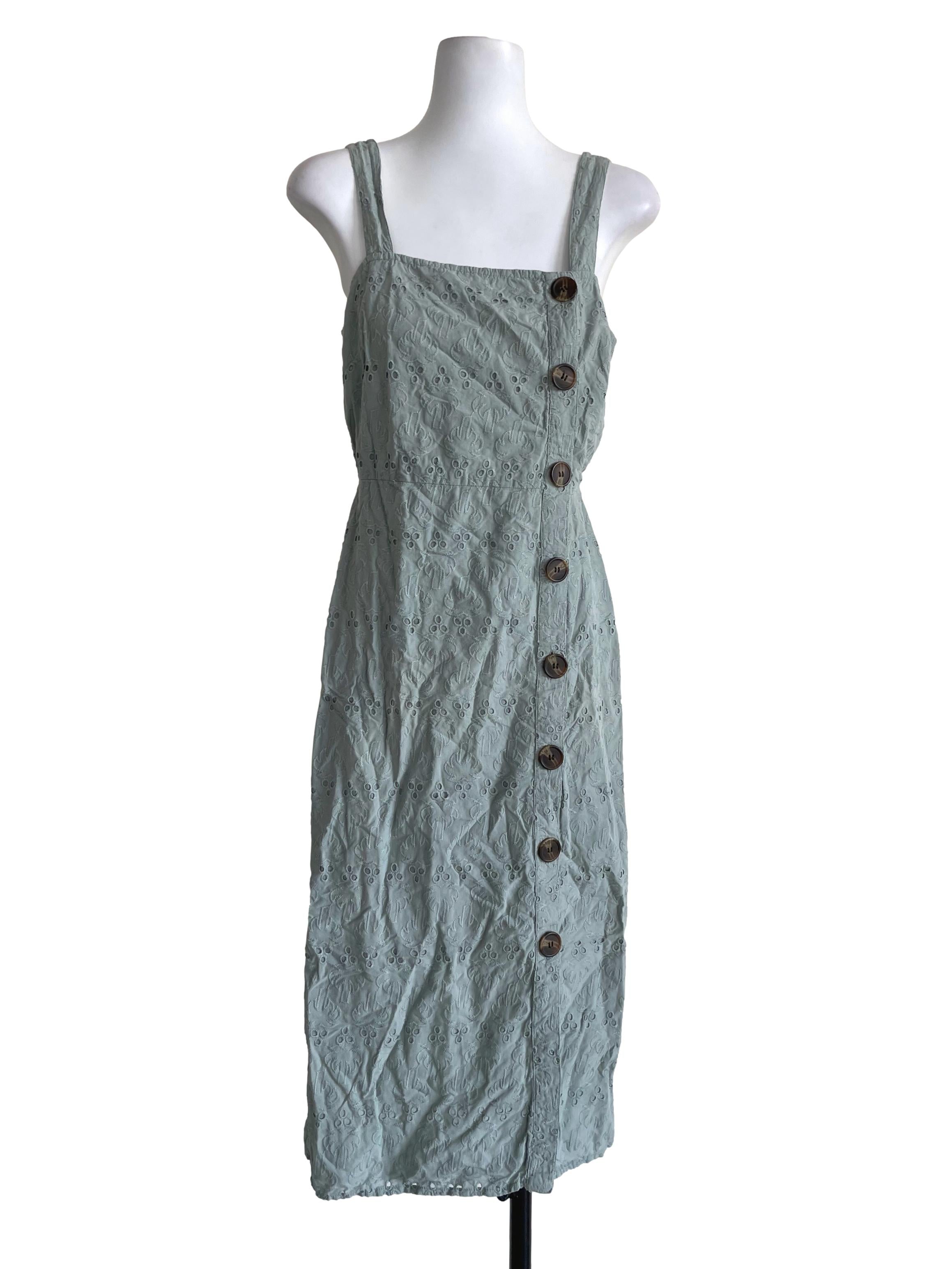 Mint Green Tree Pattern Dress