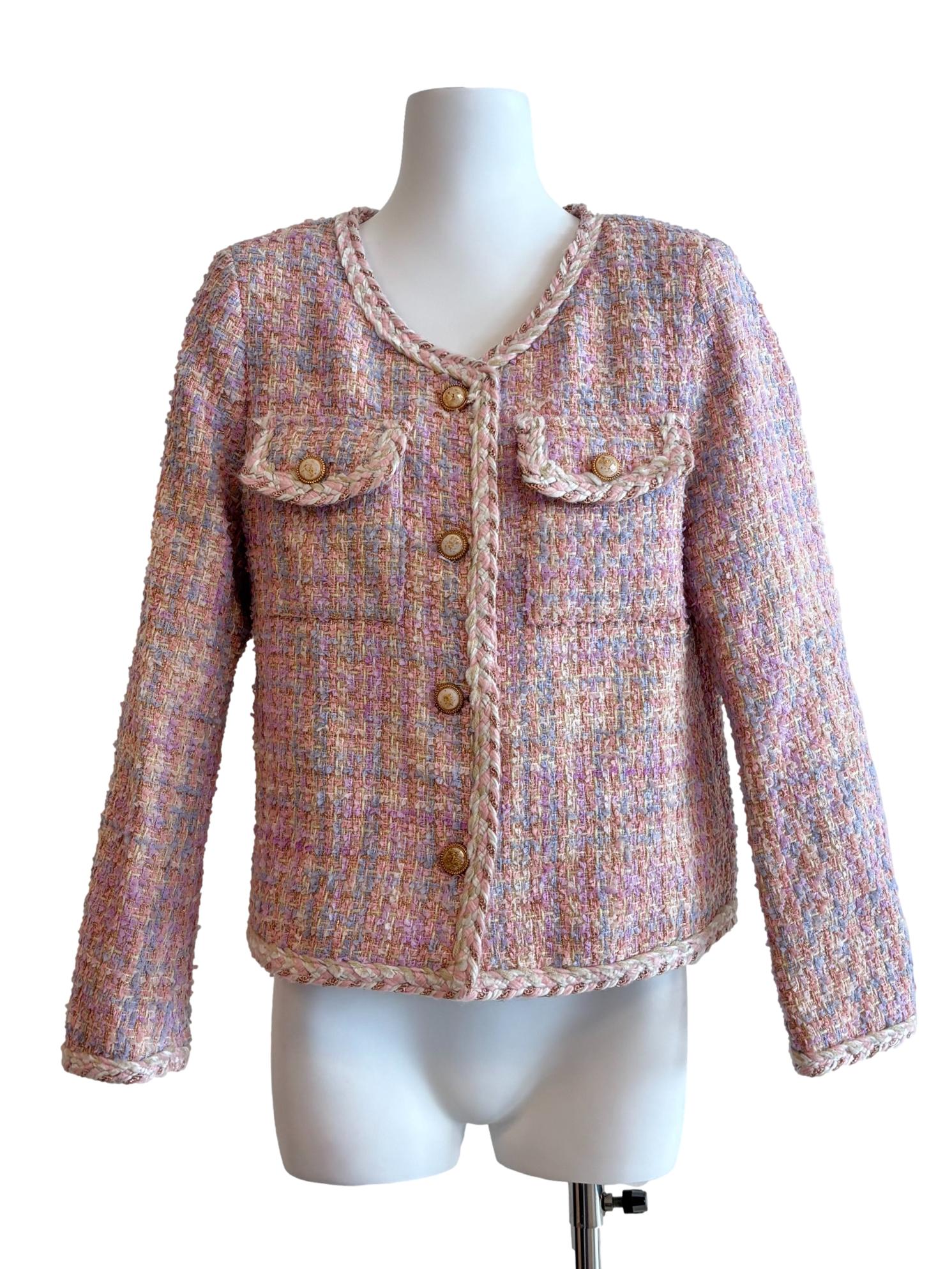 Pastel Pink Tweed Jacket