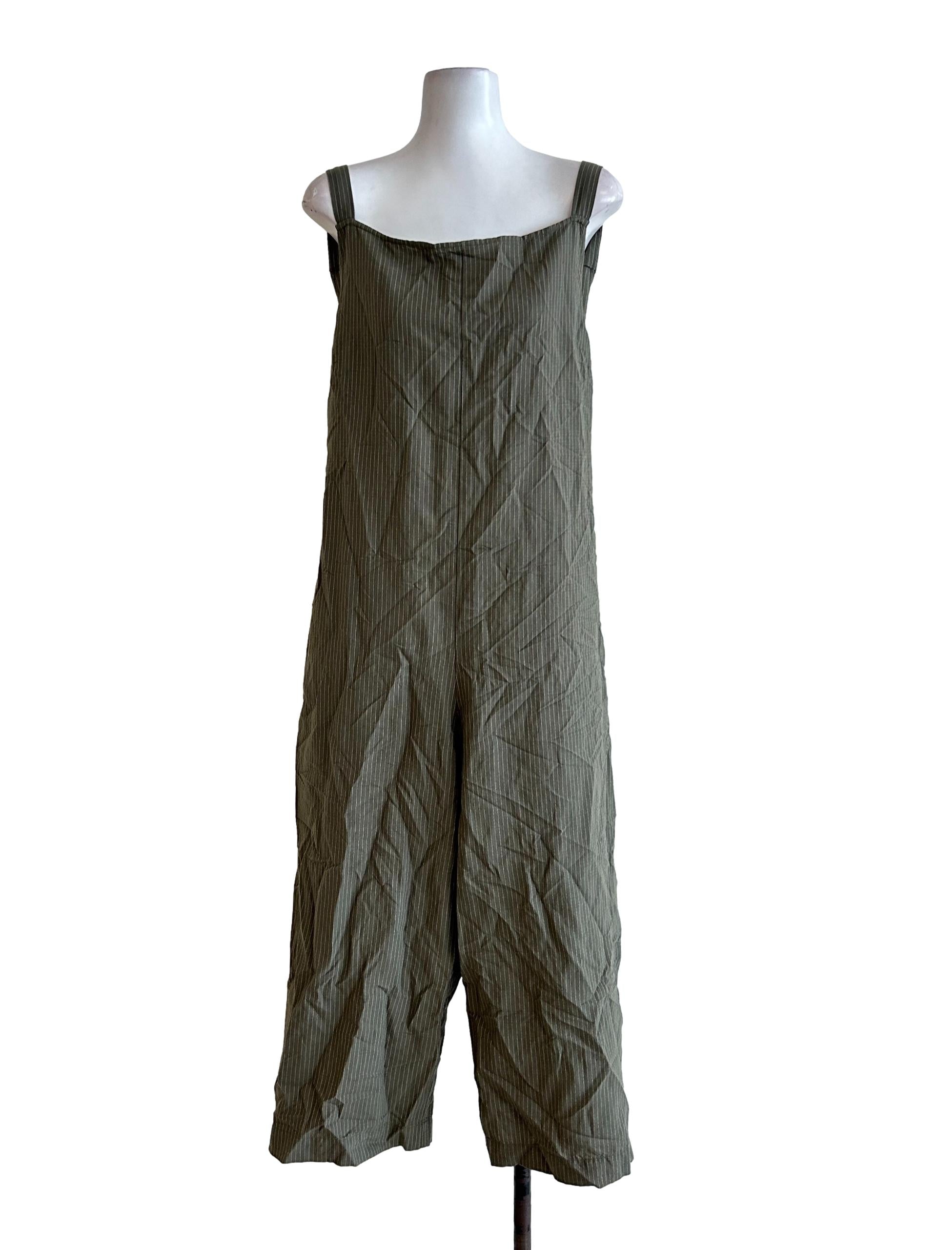 Pickle Green Stripes Jumpsuit