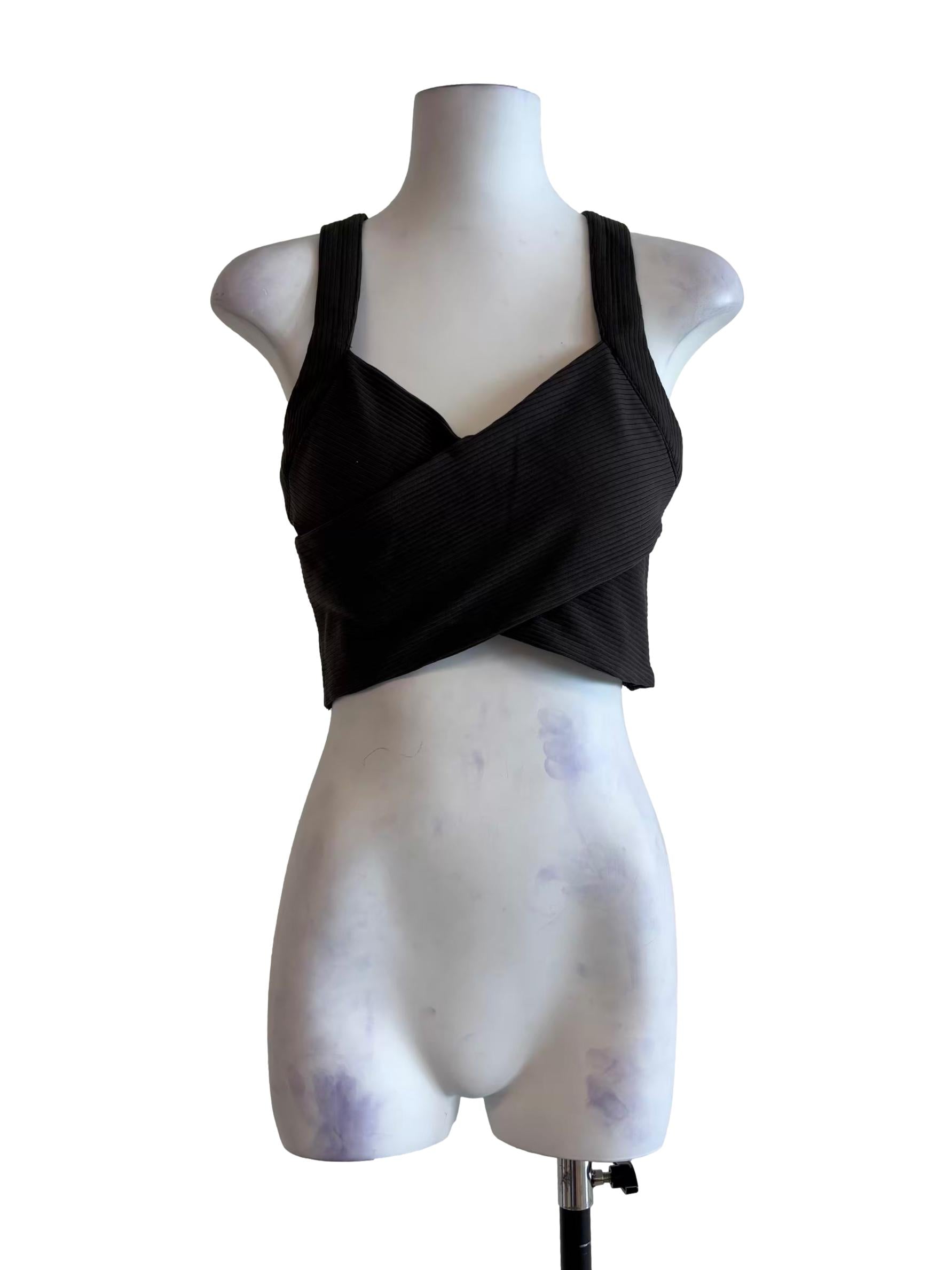 Black Olive Criss Cross Top