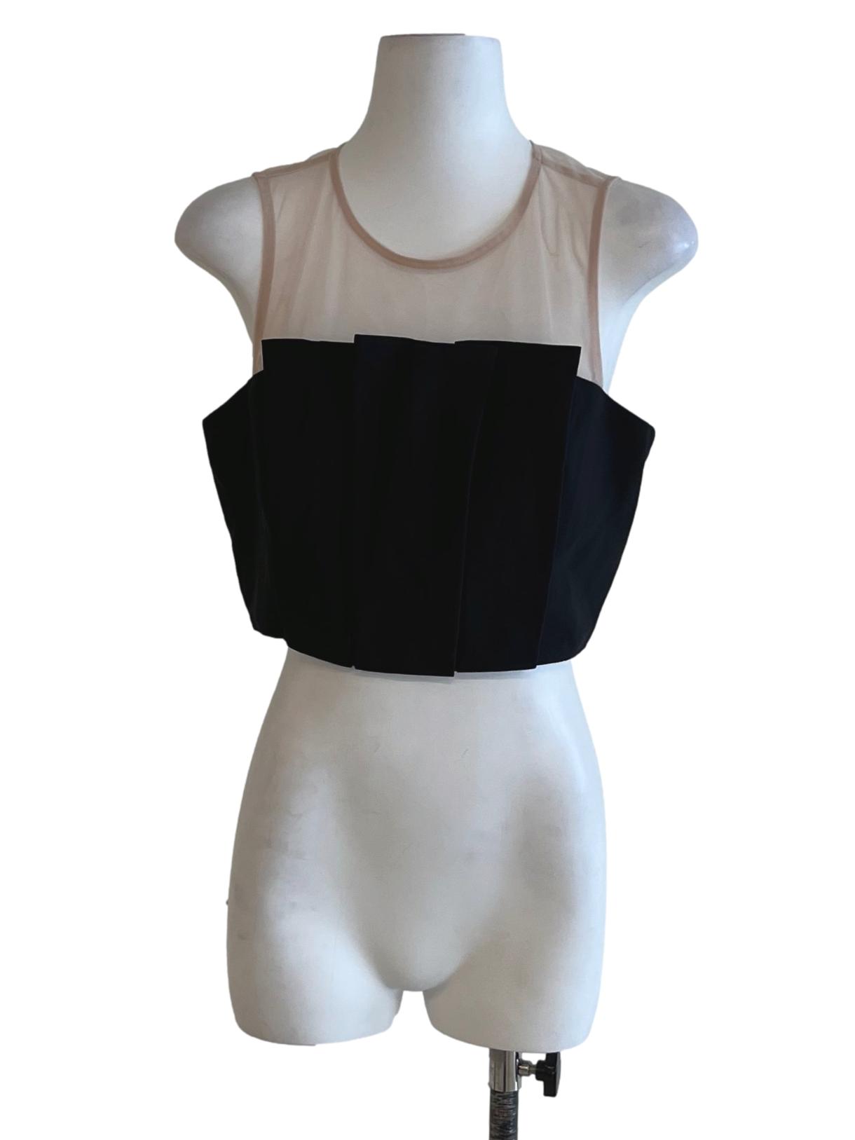 Black Jewel Neckline Sleeveless Top