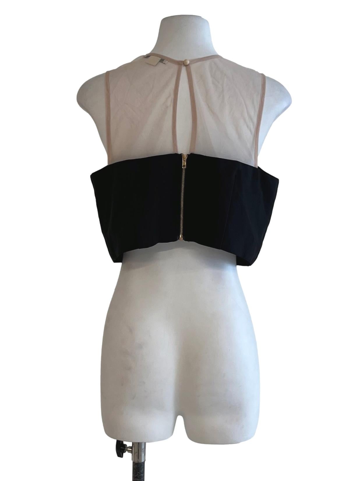Black Jewel Neckline Sleeveless Top