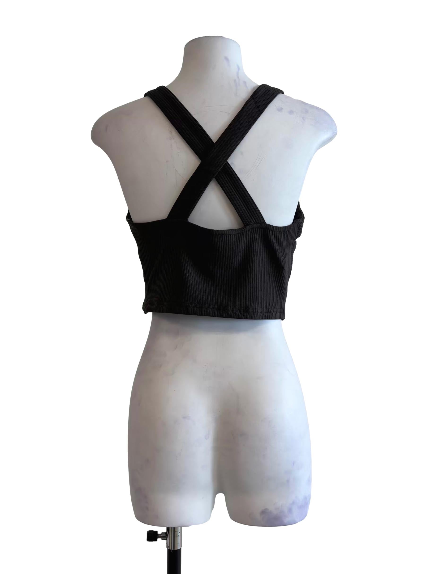Black Olive Criss Cross Top