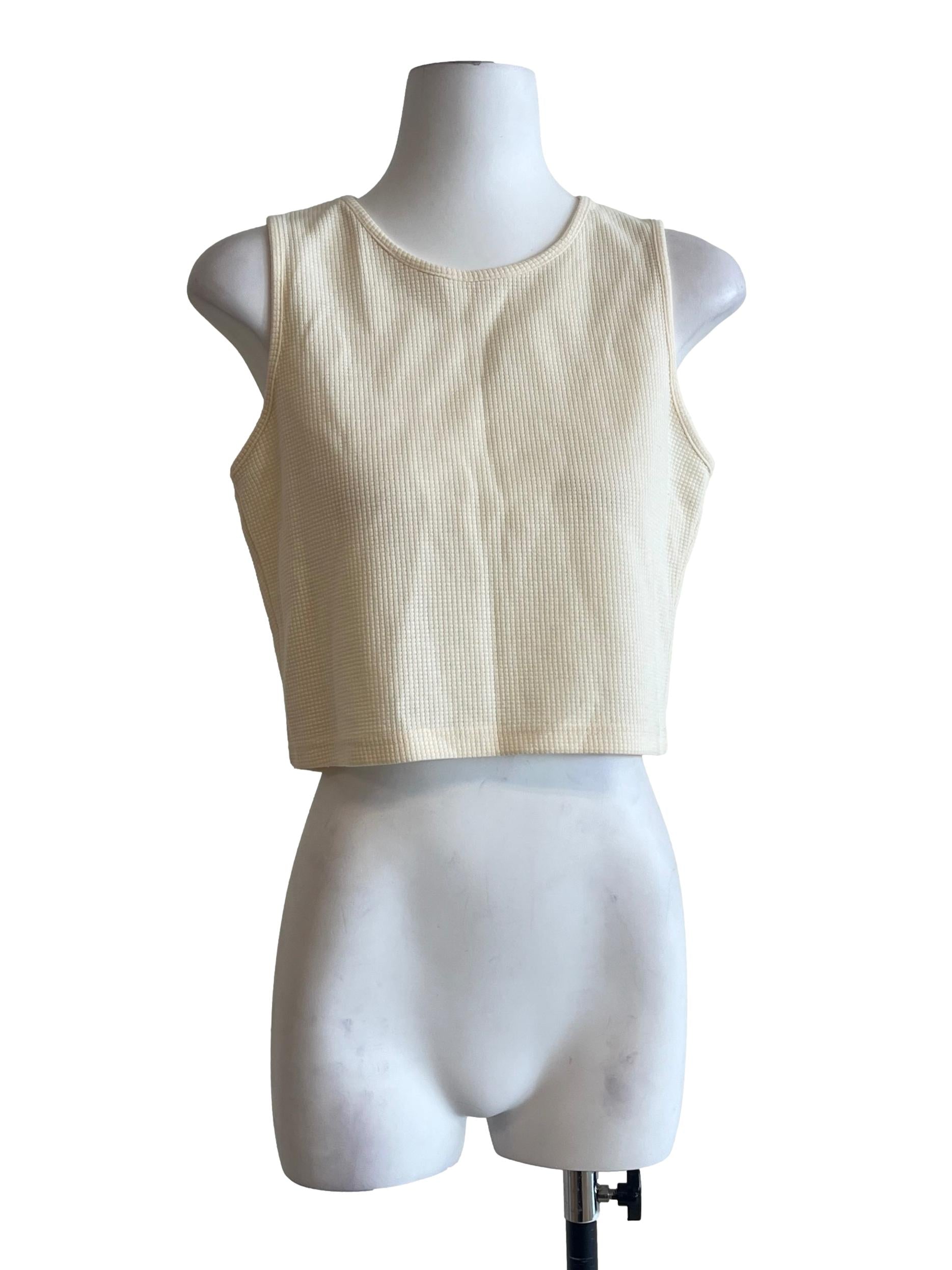 Cream White Halter Tank Top