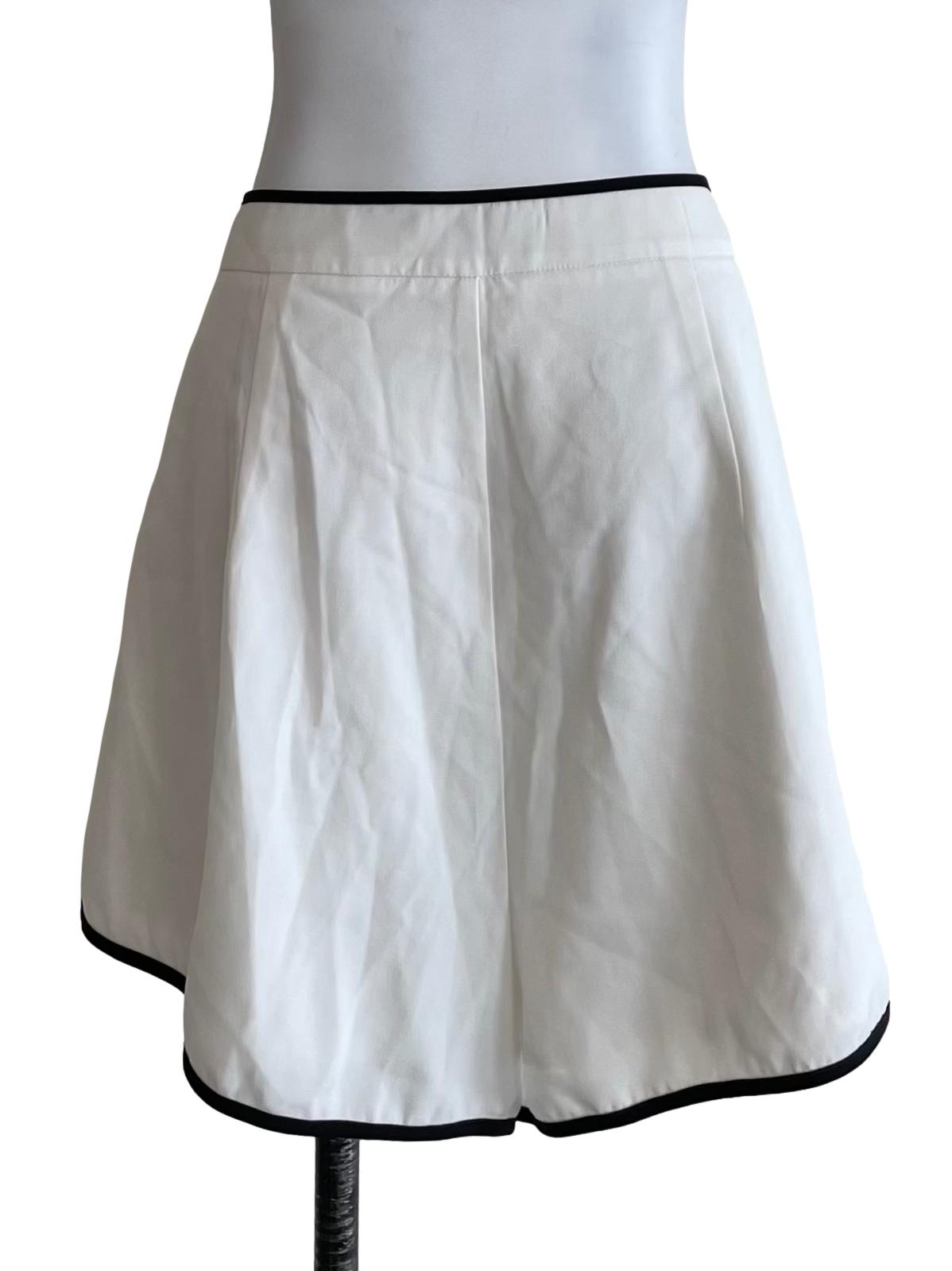 White Black Trace A-Line Shorts