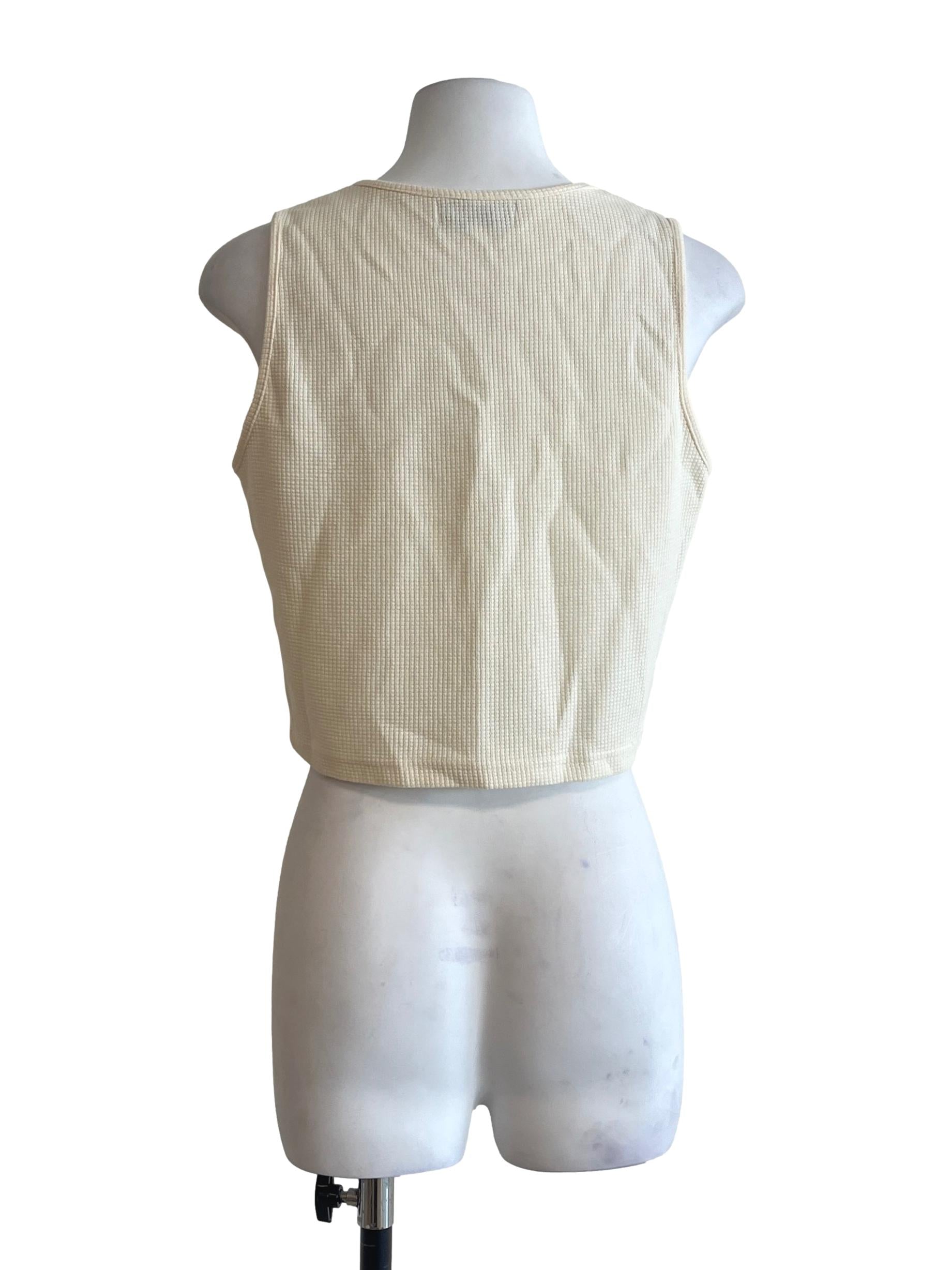 Cream White Halter Tank Top