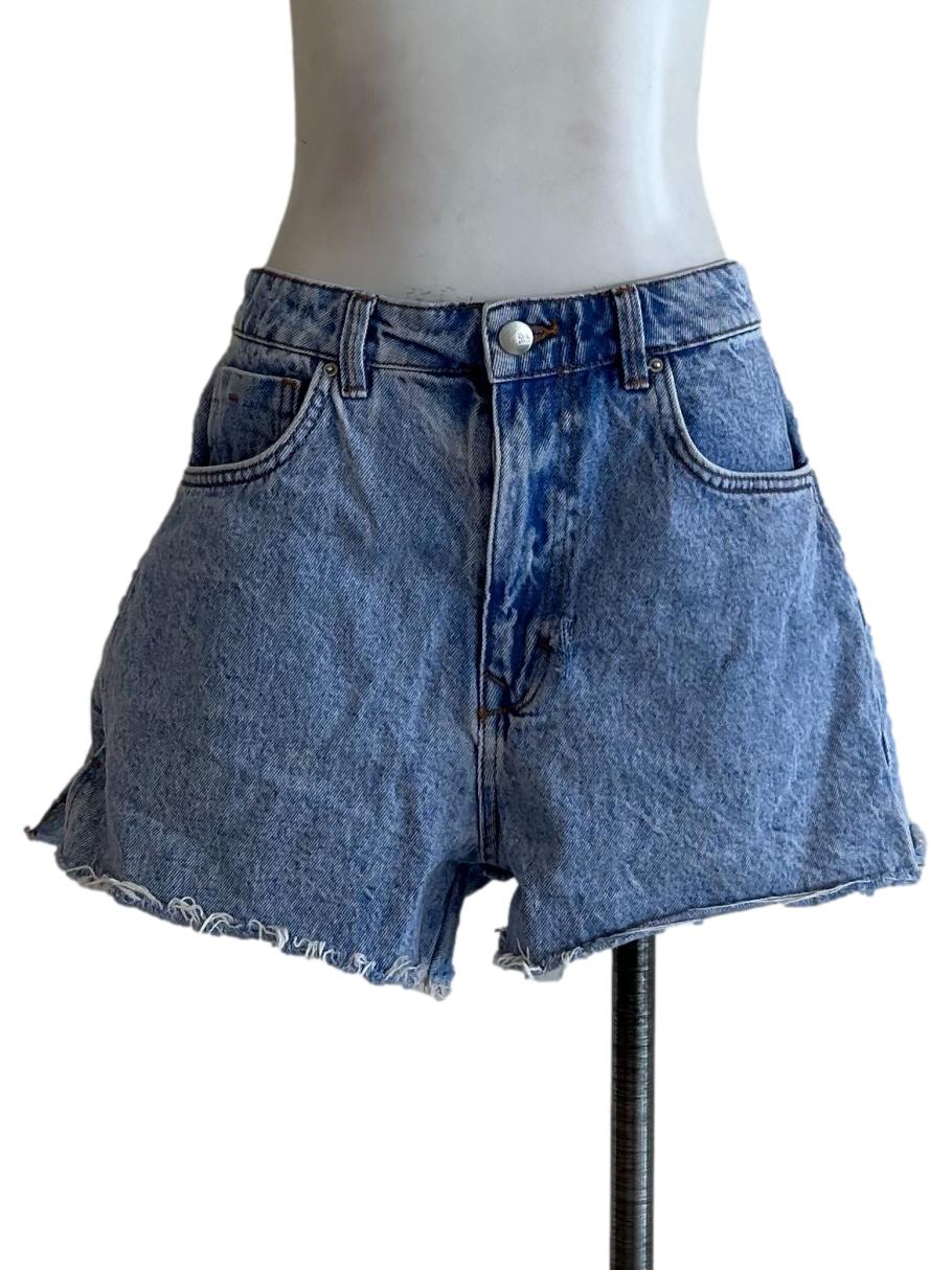 Washed Blue Short Jeans