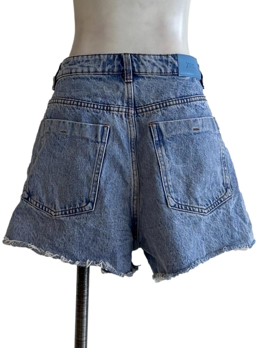 Washed Blue Short Jeans
