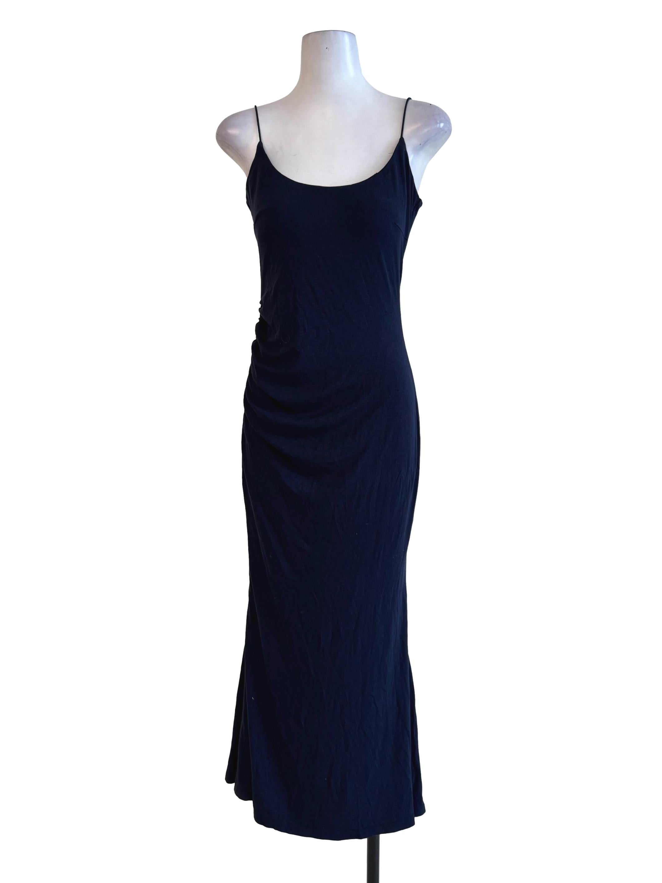 Navy Blue Round Neck Bodycon Dress