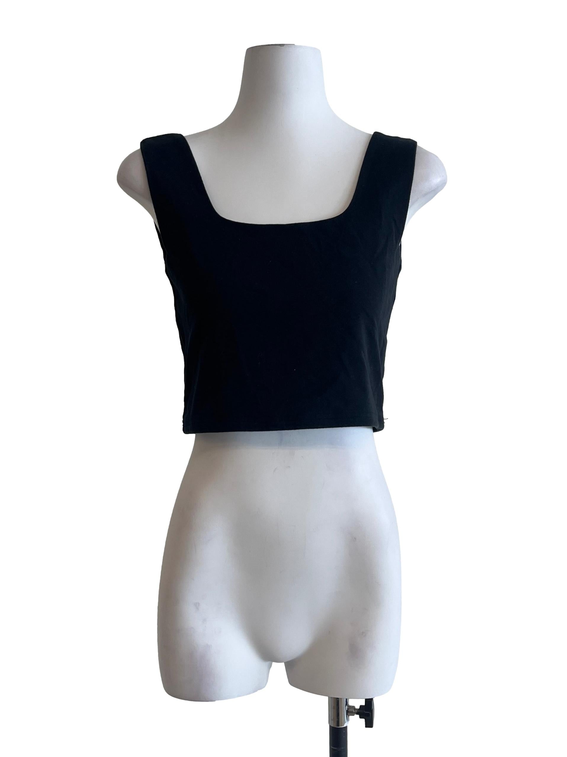 Onyx Black Square Tank Top