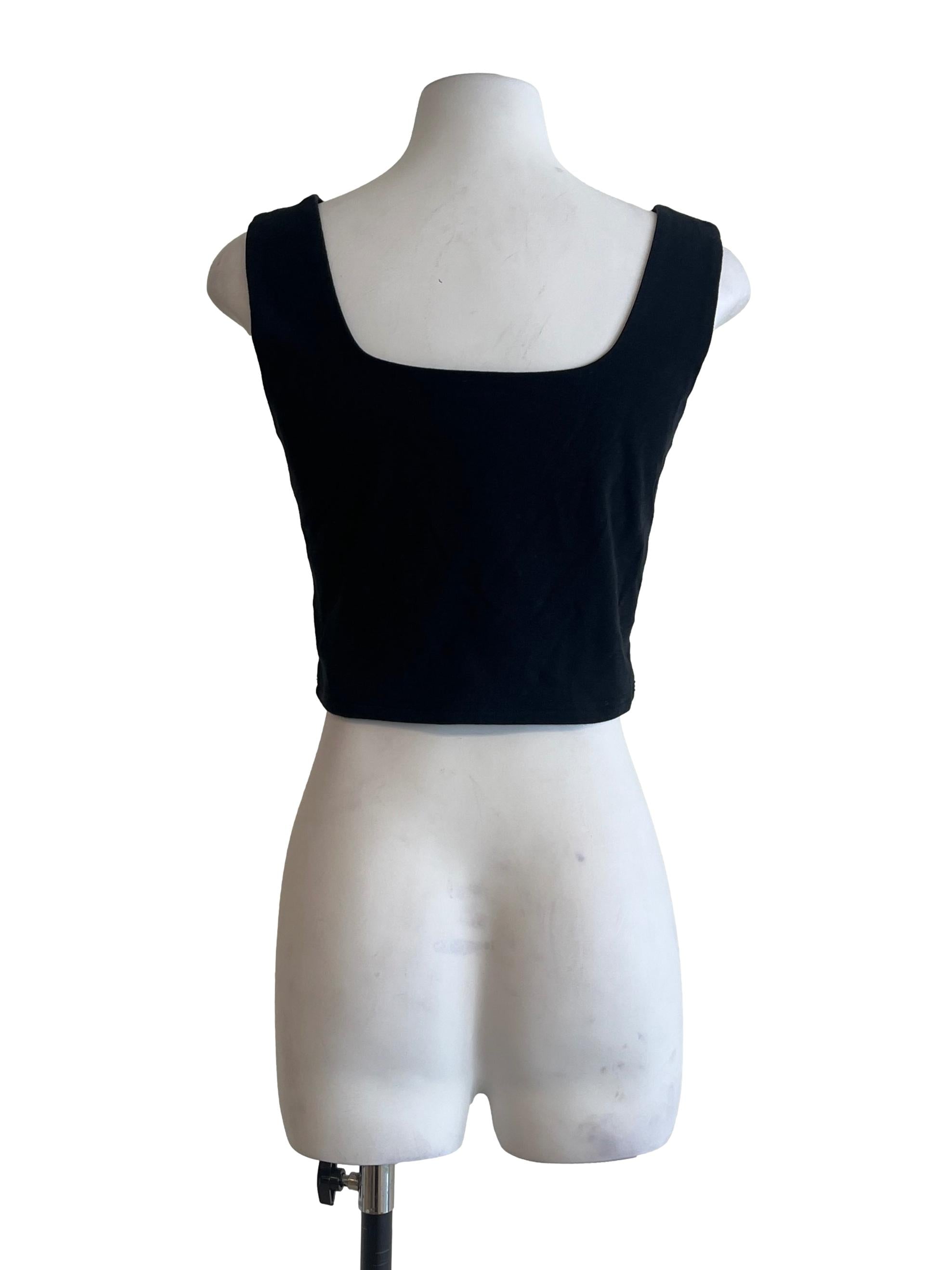 Onyx Black Square Tank Top