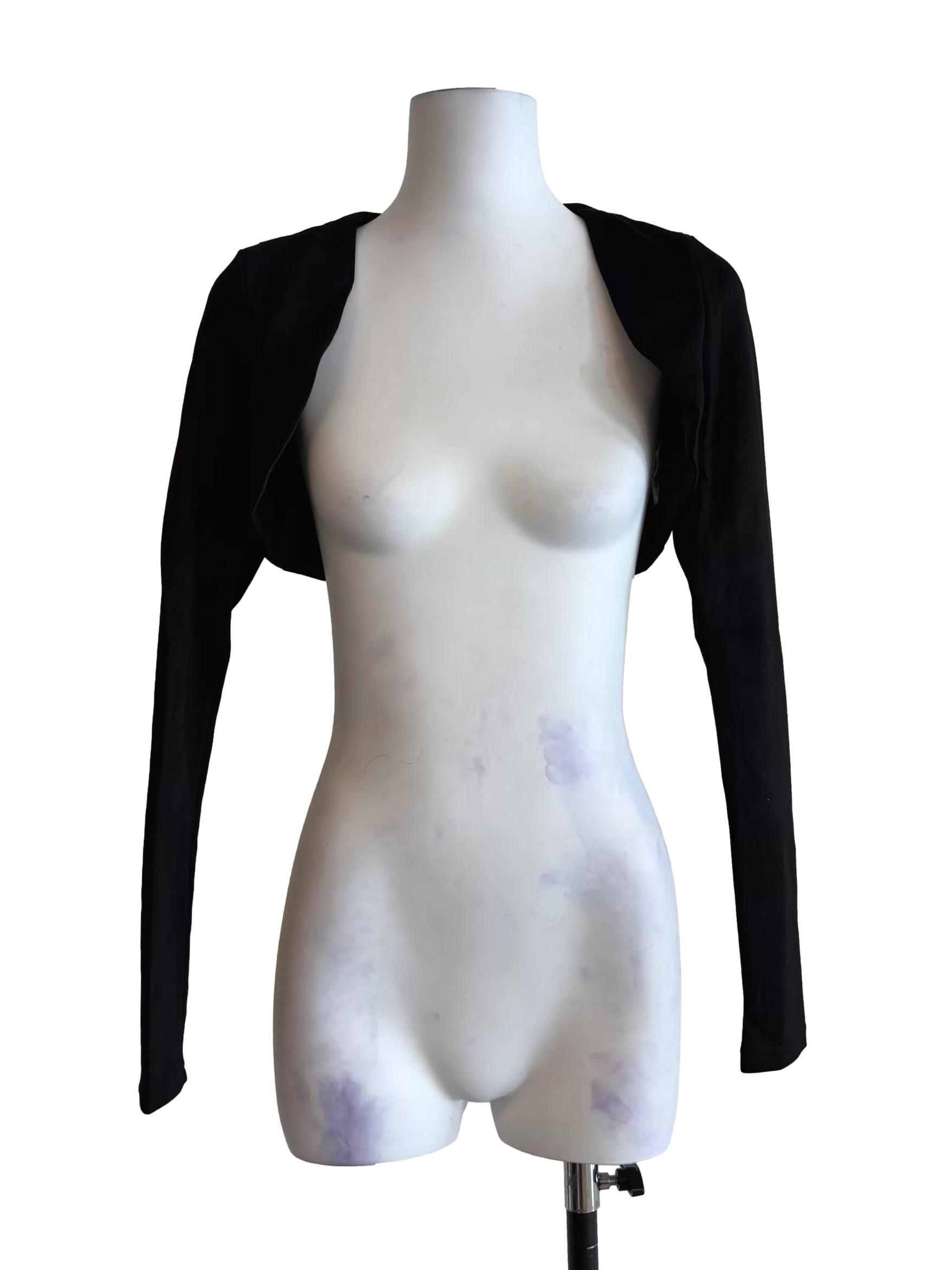 Rich Black Bolero Cardigan