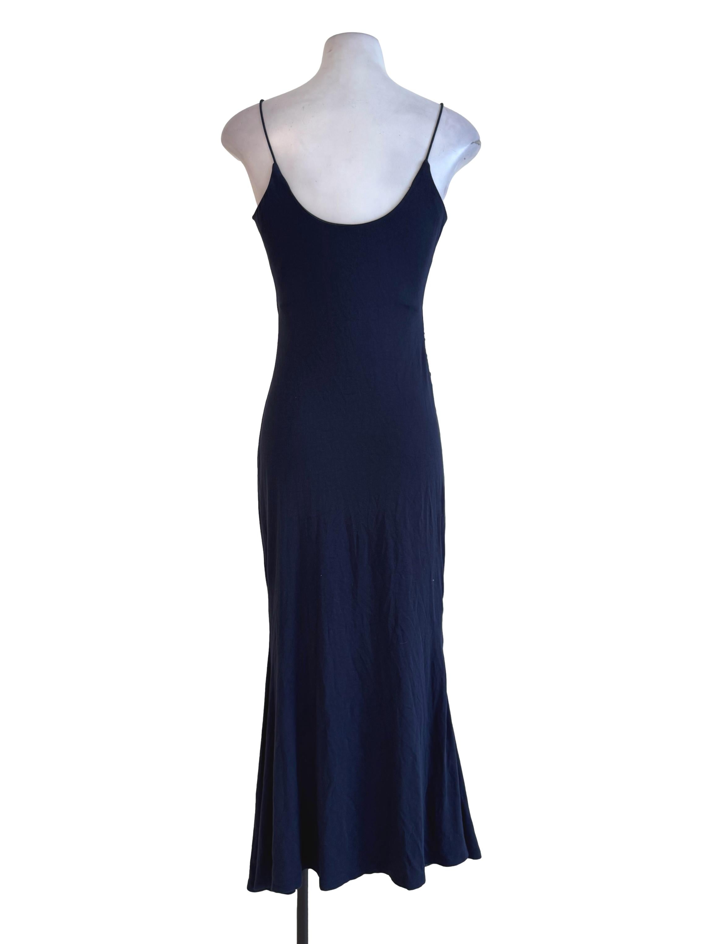 Navy Blue Round Neck Bodycon Dress