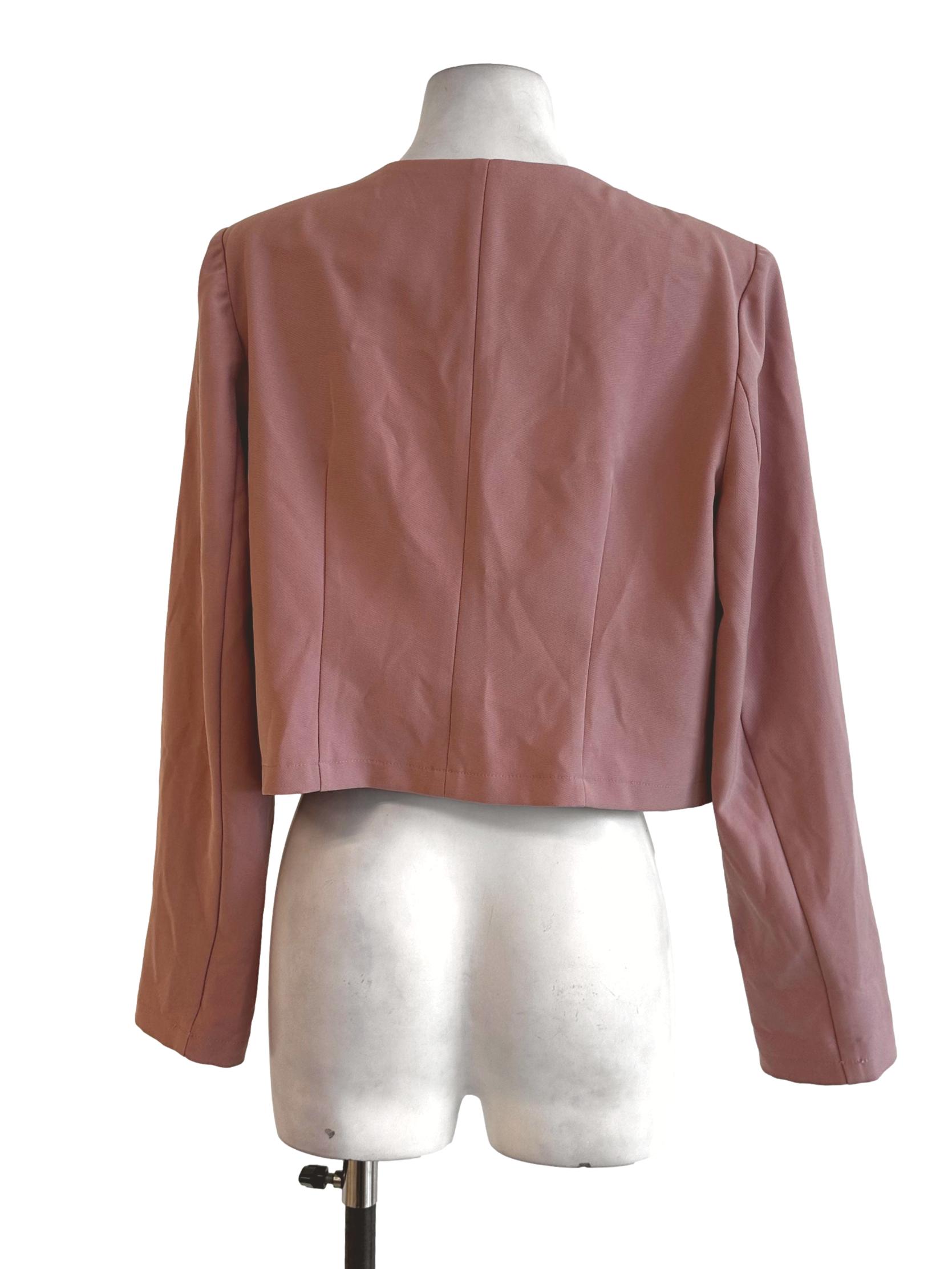 Coral Pink Button V Neckline Top