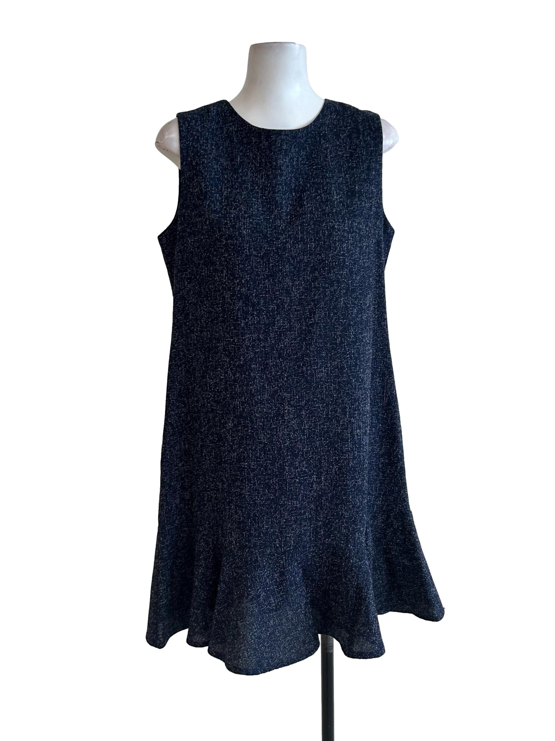 Navy Blue And White Dress