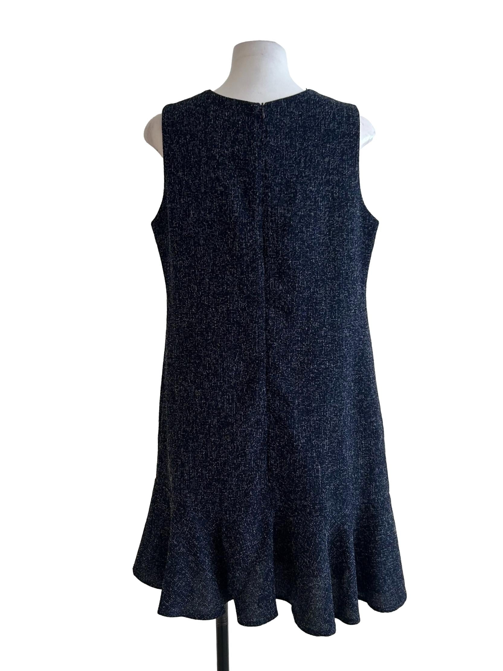 Navy Blue And White Dress