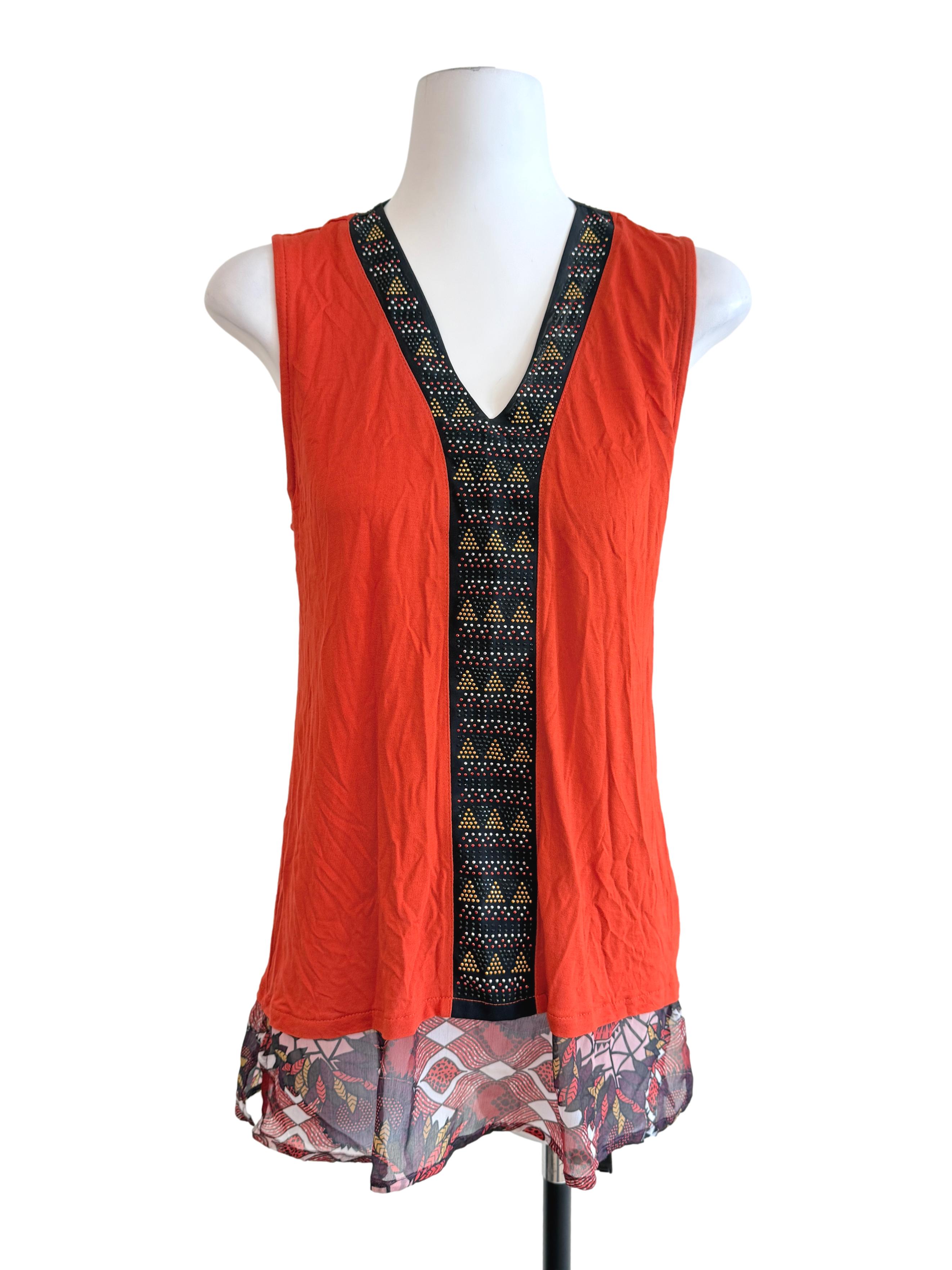 V-Neck Sleeveless Top