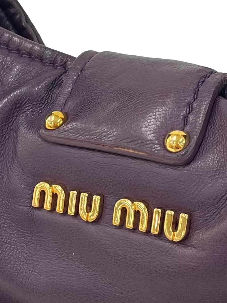 Purple Soft Leather Shoulder Bag CSN