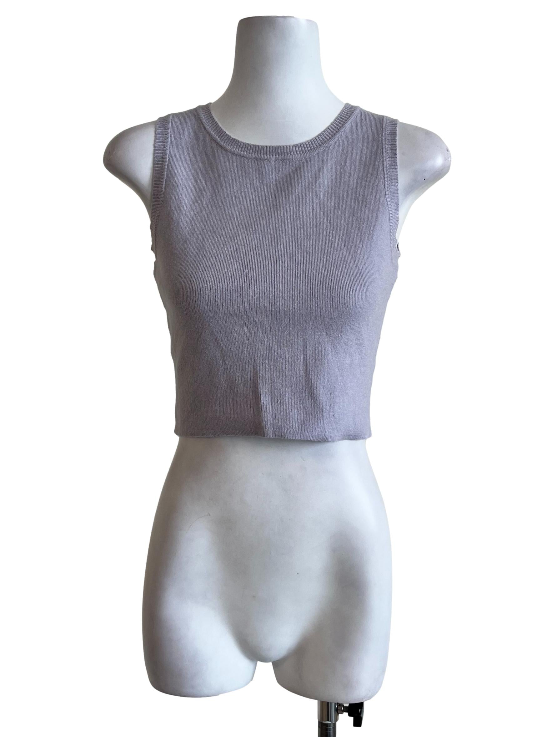 Purple Plain Round Neck Top TCL