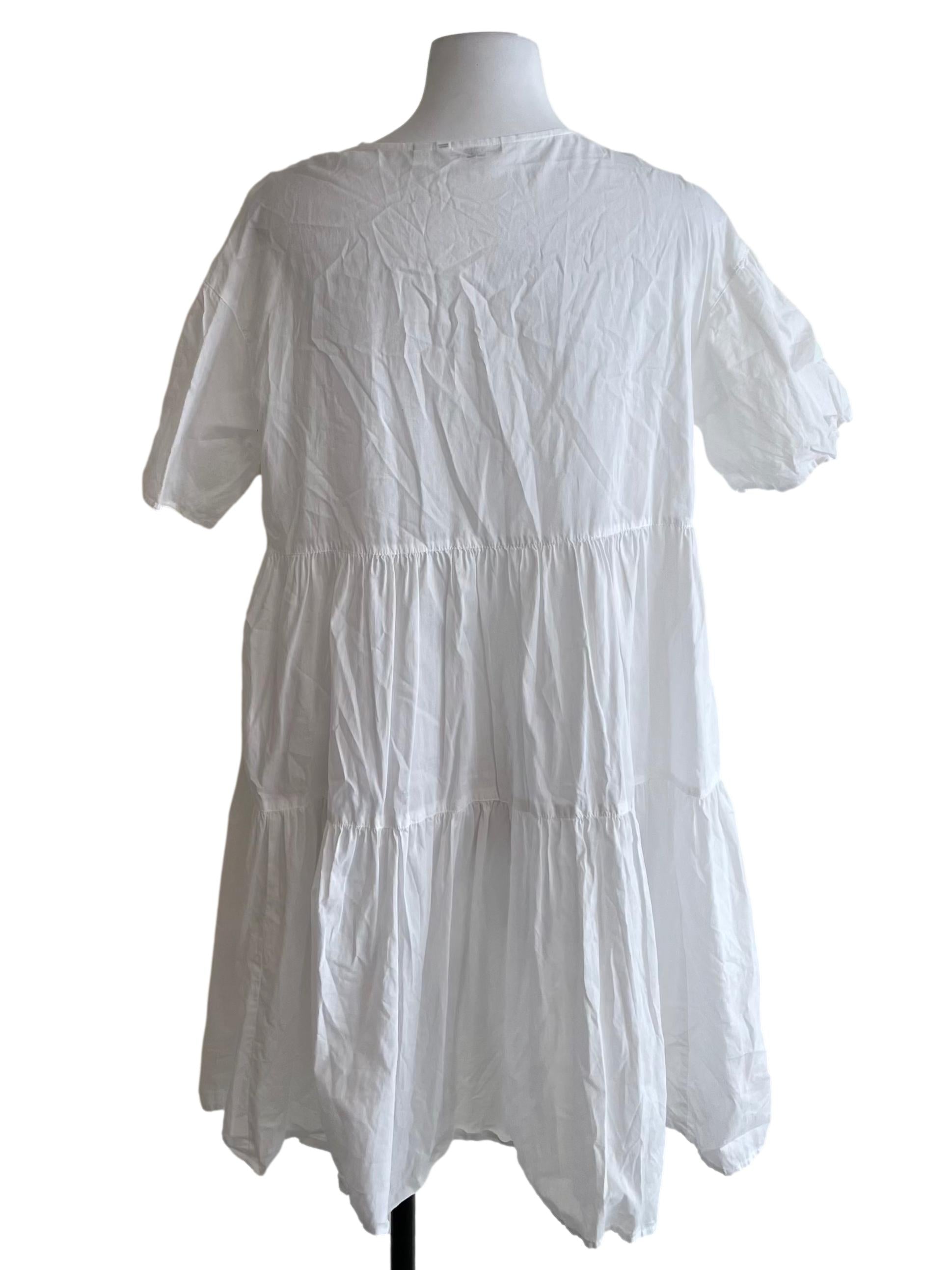 White Tiered Babydoll Dress