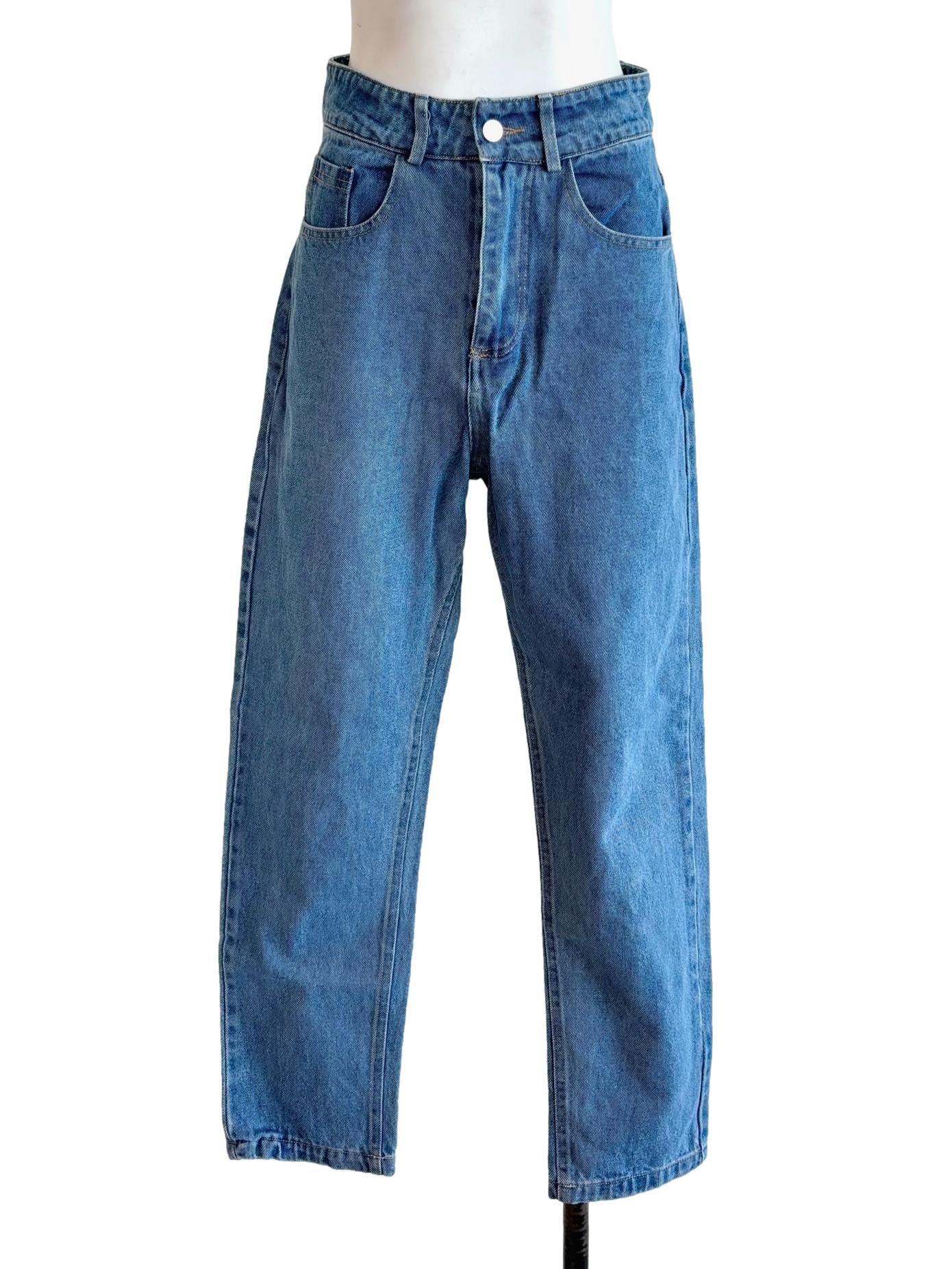 Medium Blue Denim Long Jeans