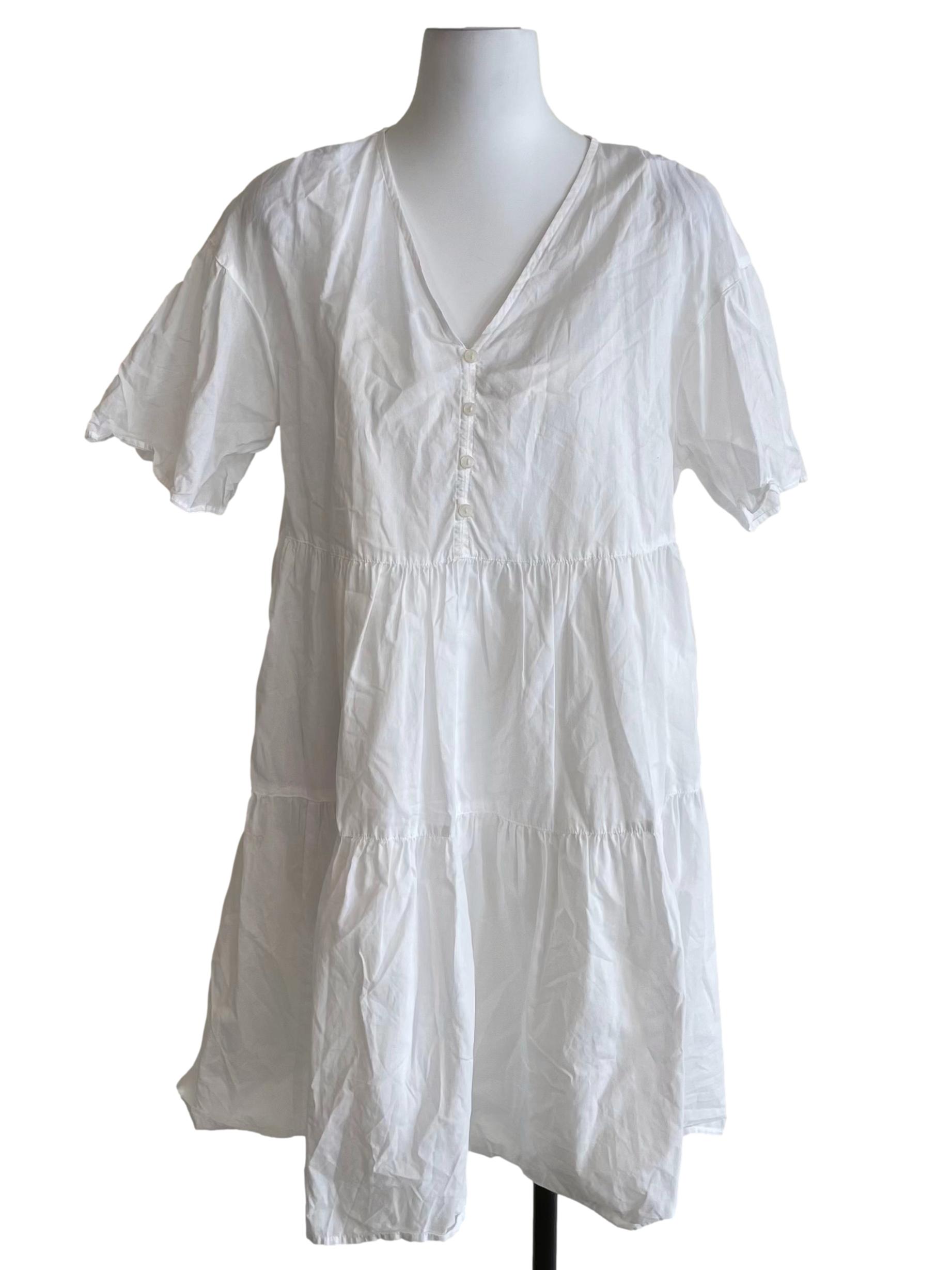 White Tiered Babydoll Dress