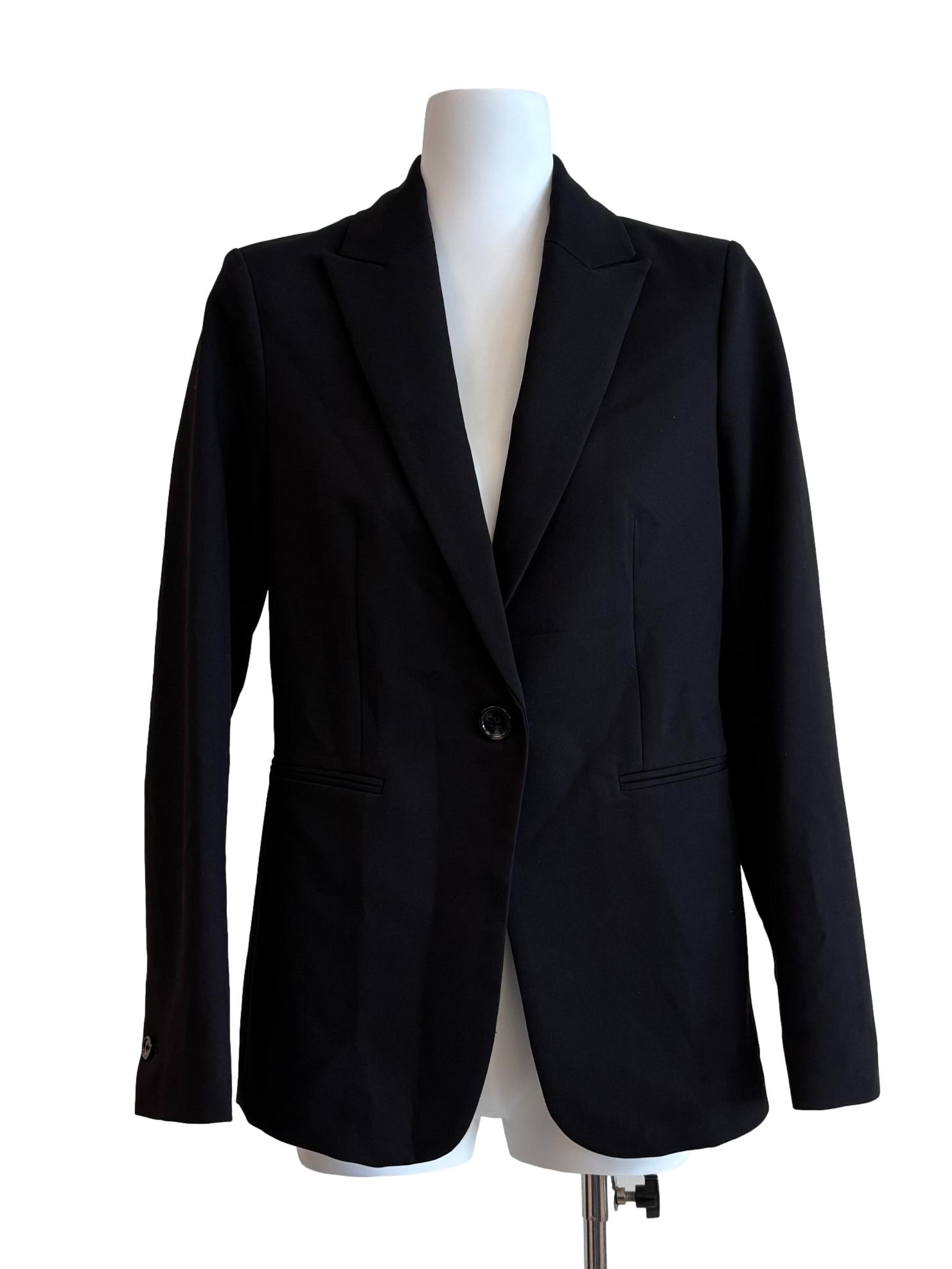 Jet Black One Button Formal Blazer