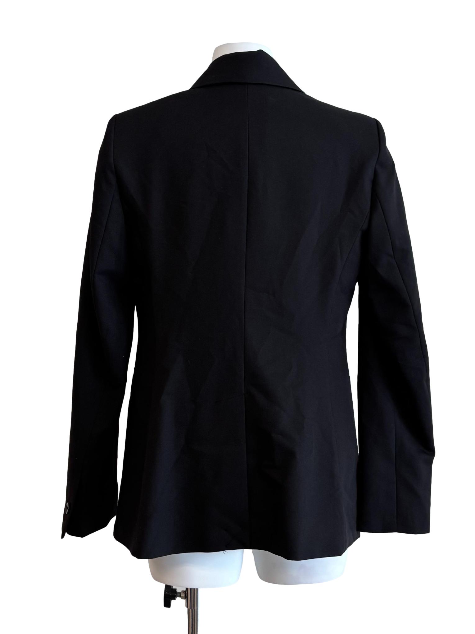 Jet Black One Button Formal Blazer