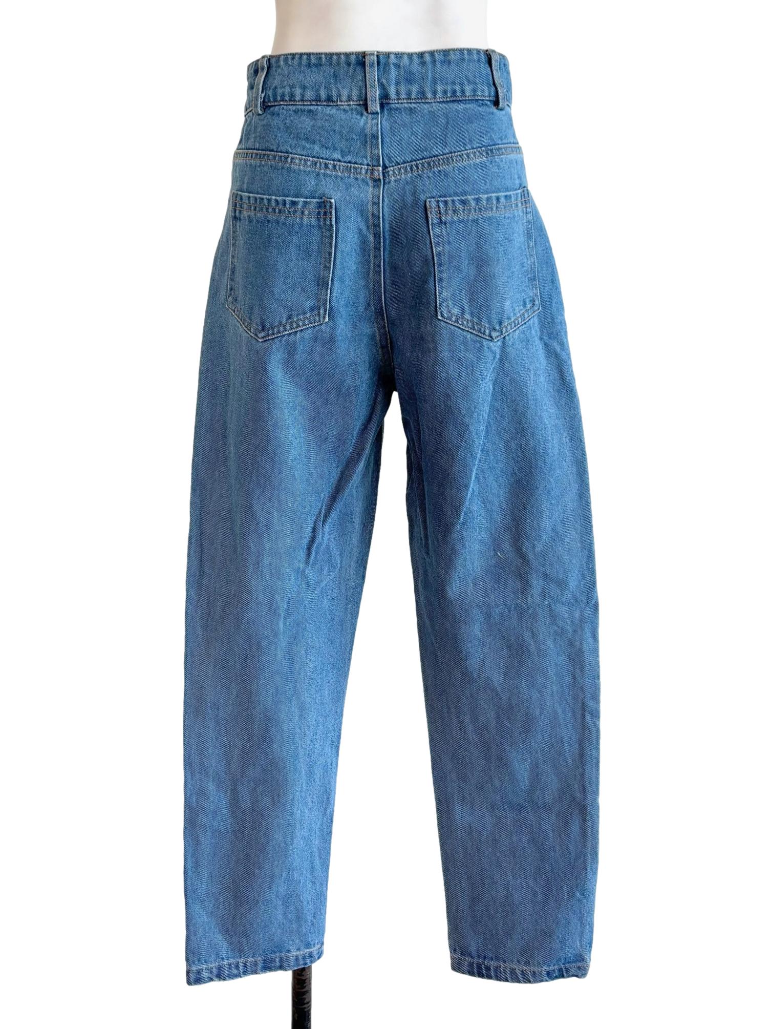 Medium Blue Denim Long Jeans