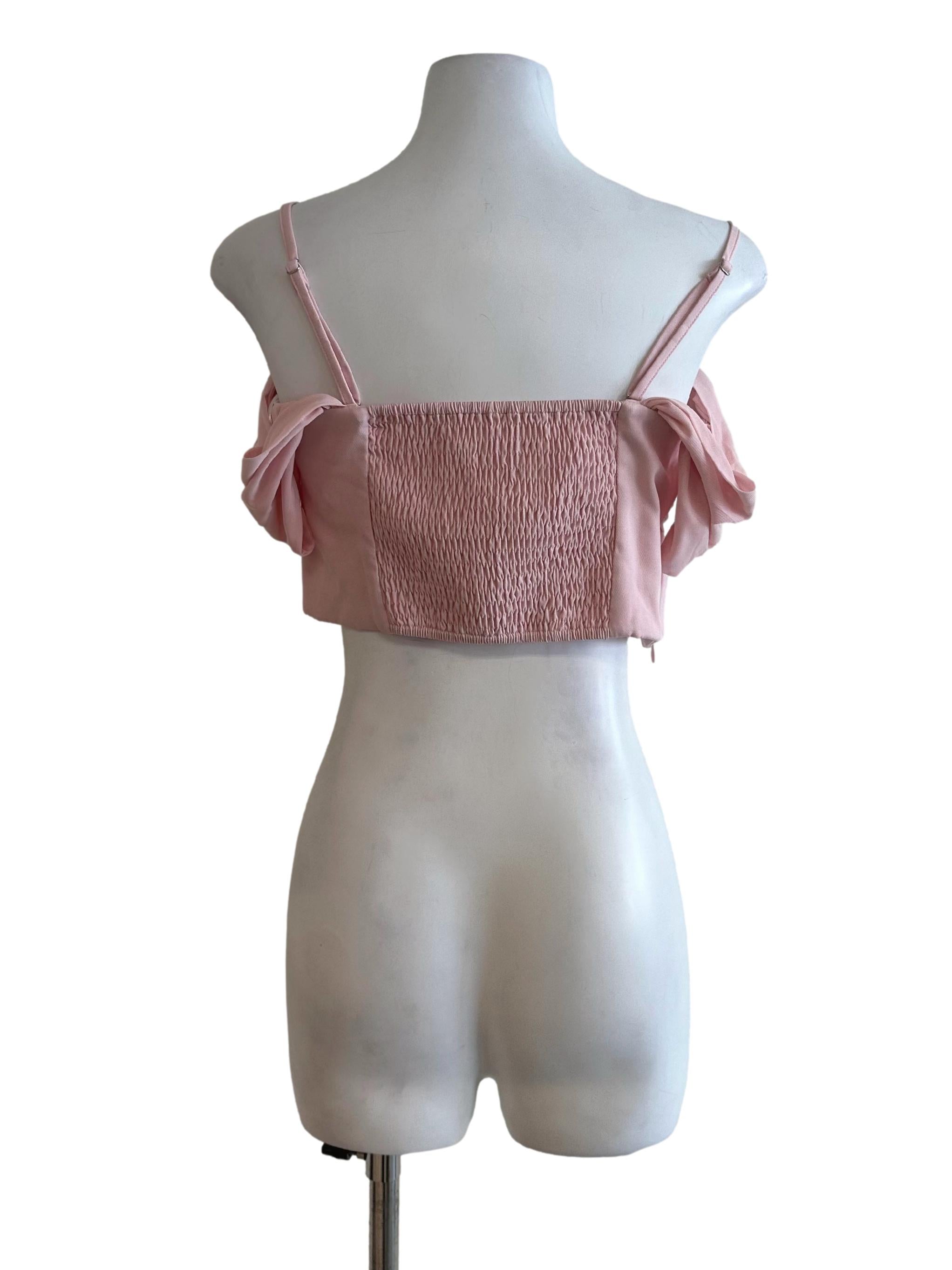 Light Pink Off Shoulder Top