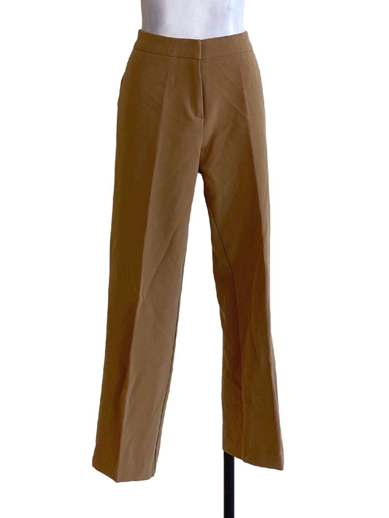 Dark Tortilla Brown Straight Formal Pants
