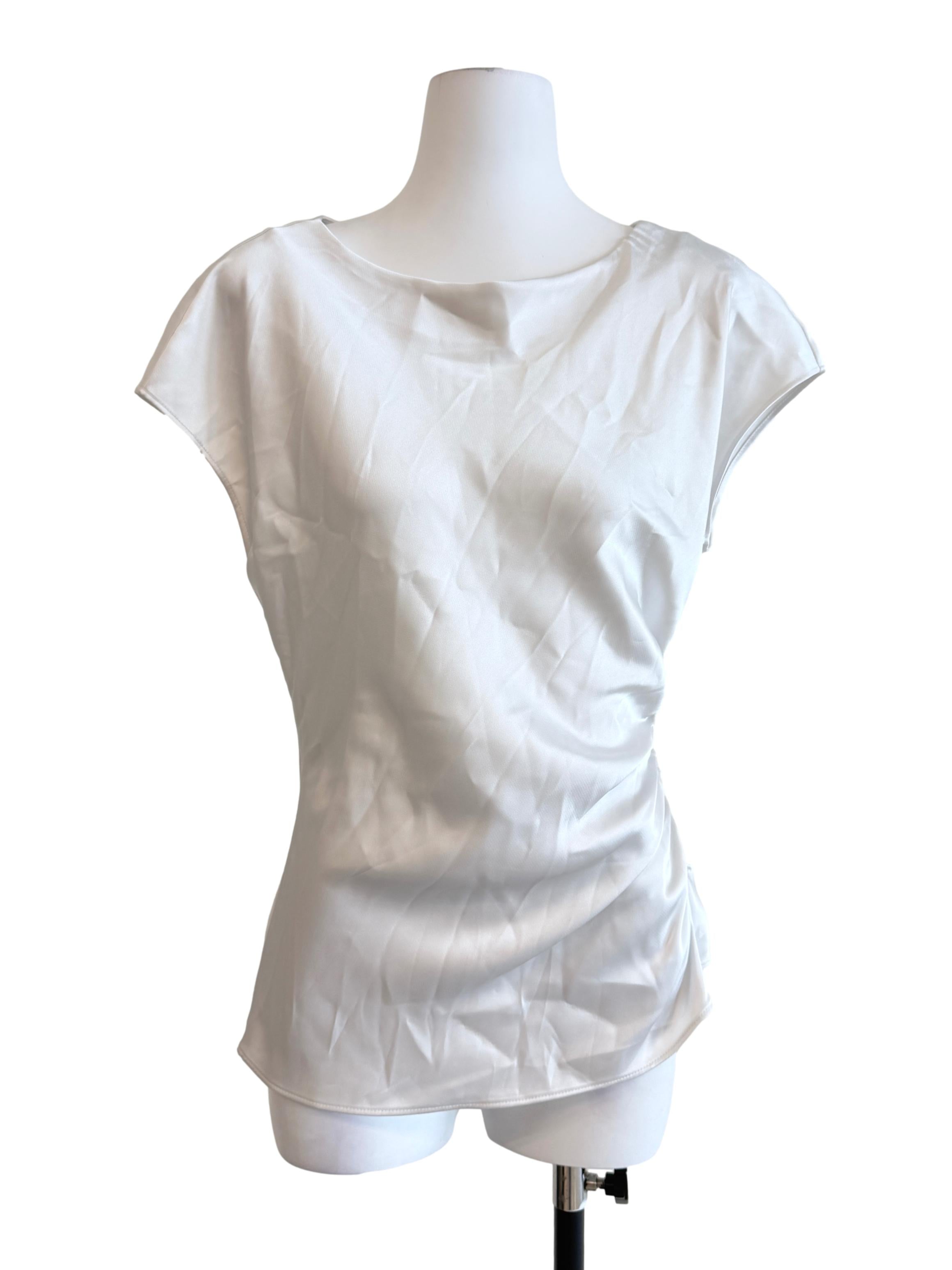 Pearl White Satin Top