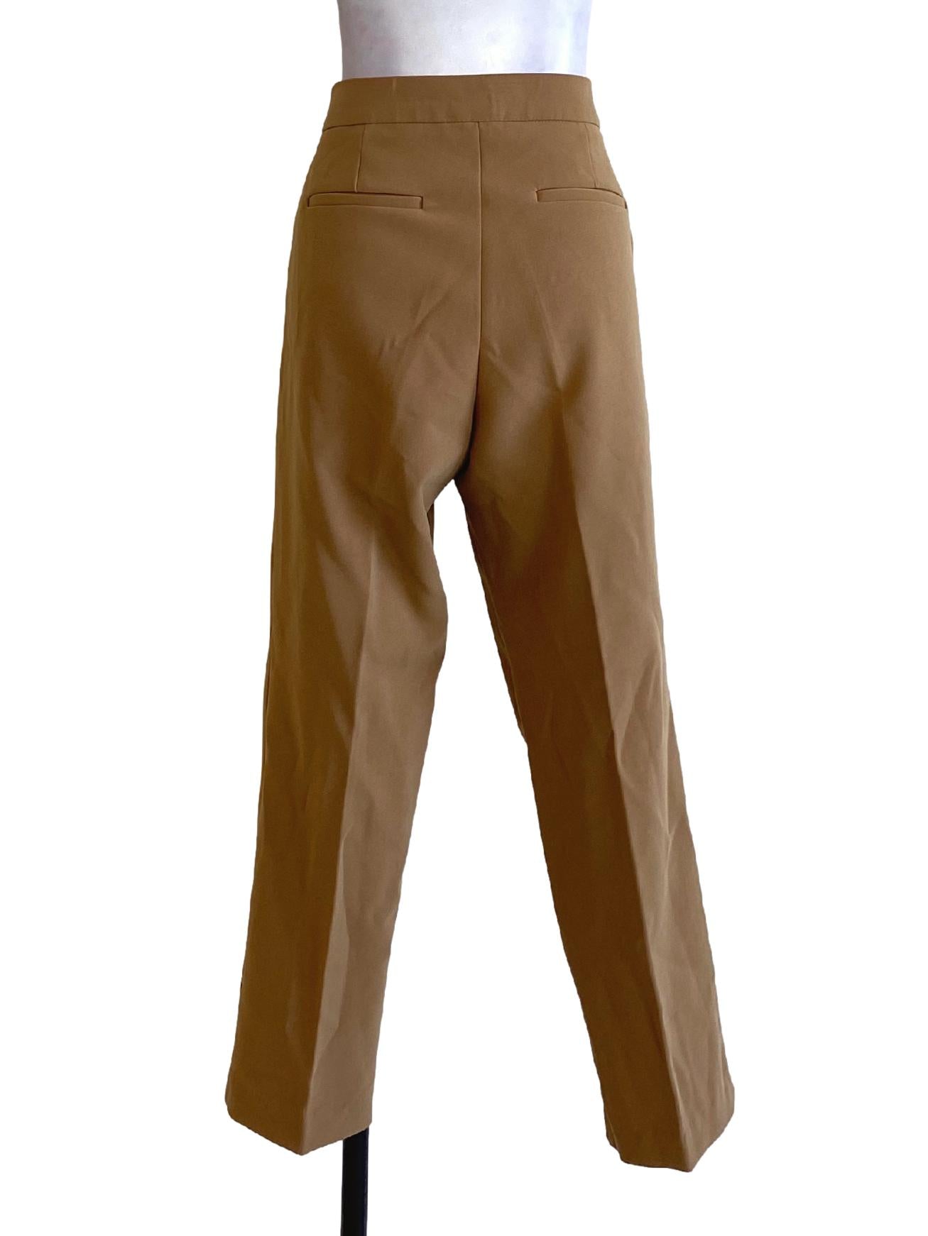 Dark Tortilla Brown Straight Formal Pants