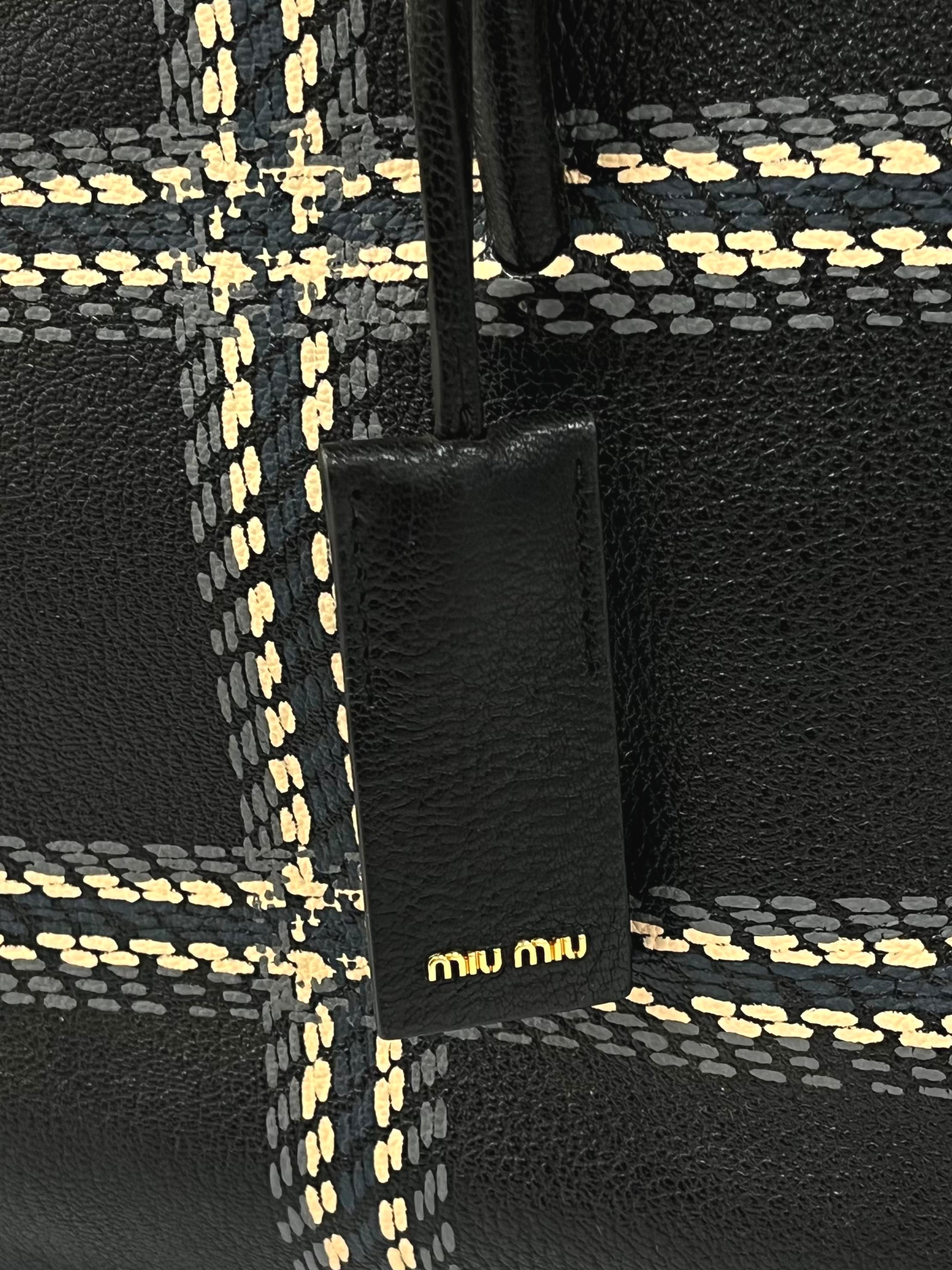 Black With Tweed Print Tote Bag CSN