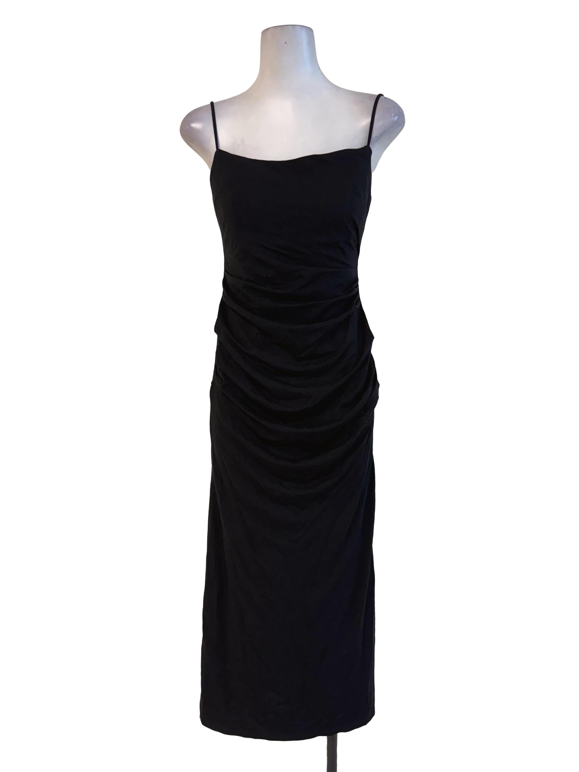 Midnight Black Padded Sleeveless Dress