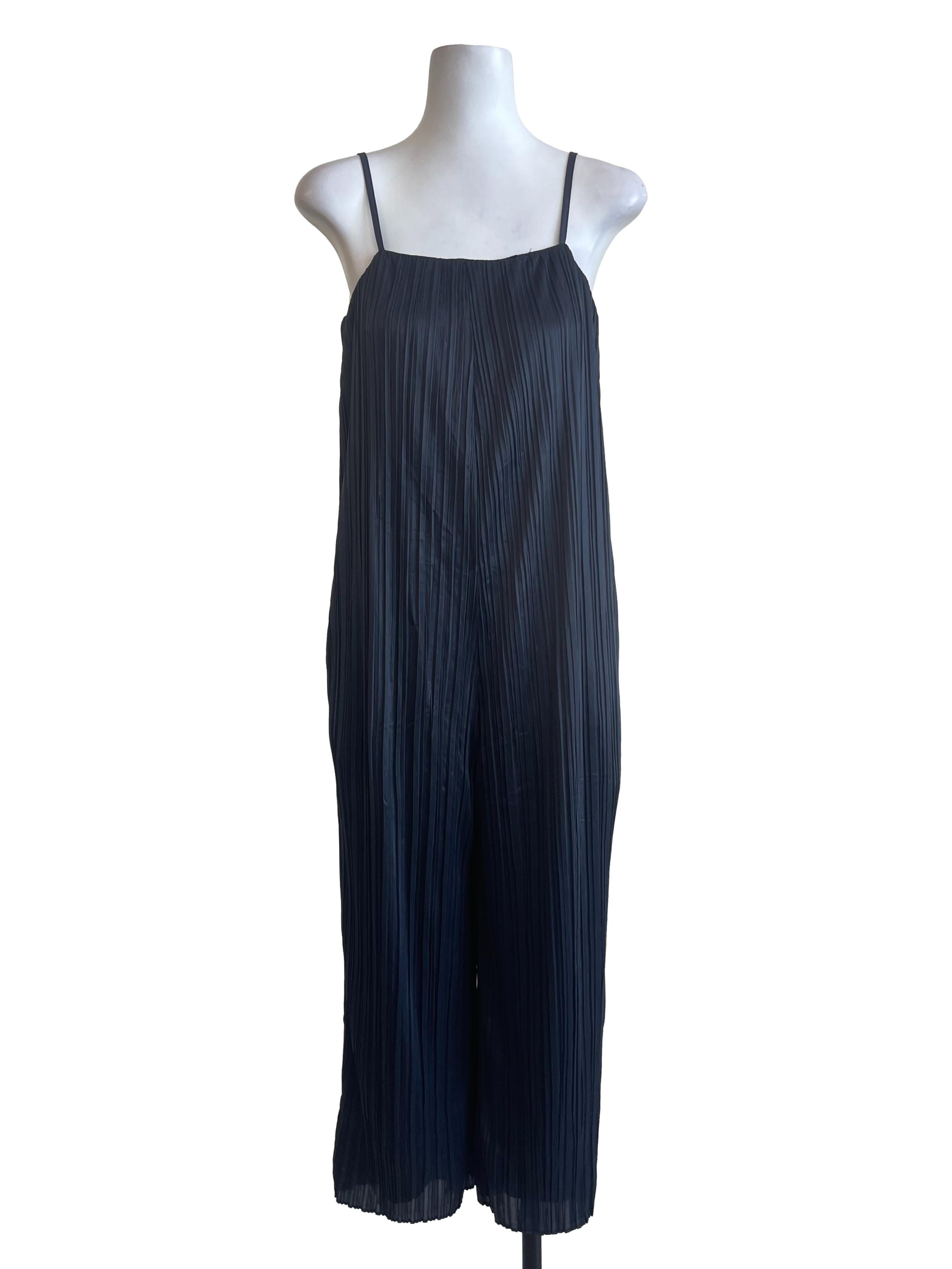 Dark Grey Pleated Jumpsuit