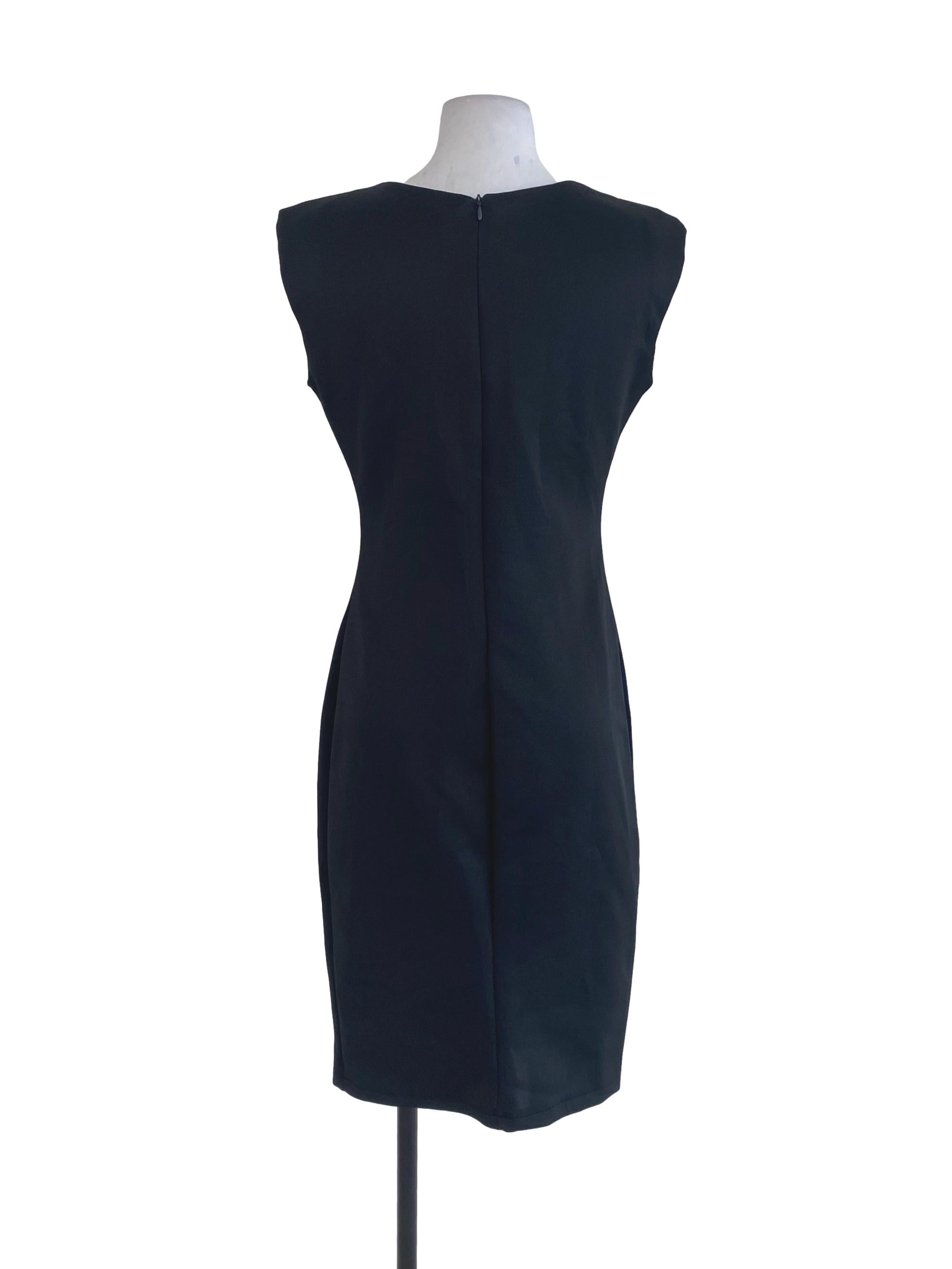 Black Plain Sheath Dress