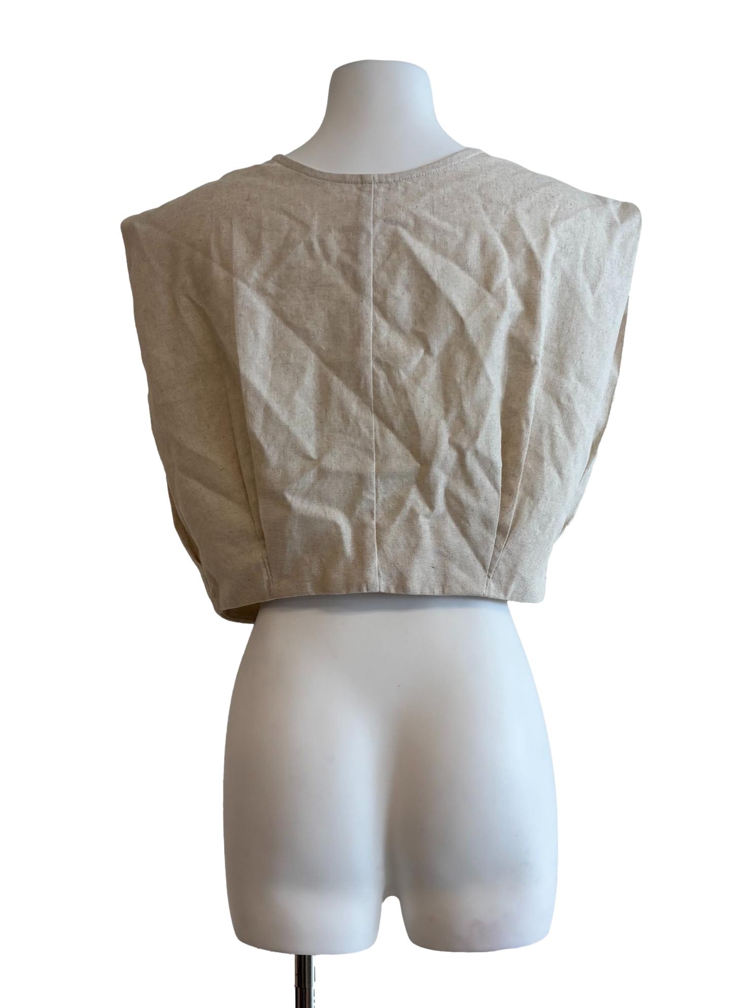 Merino Sleeveless Linen Top