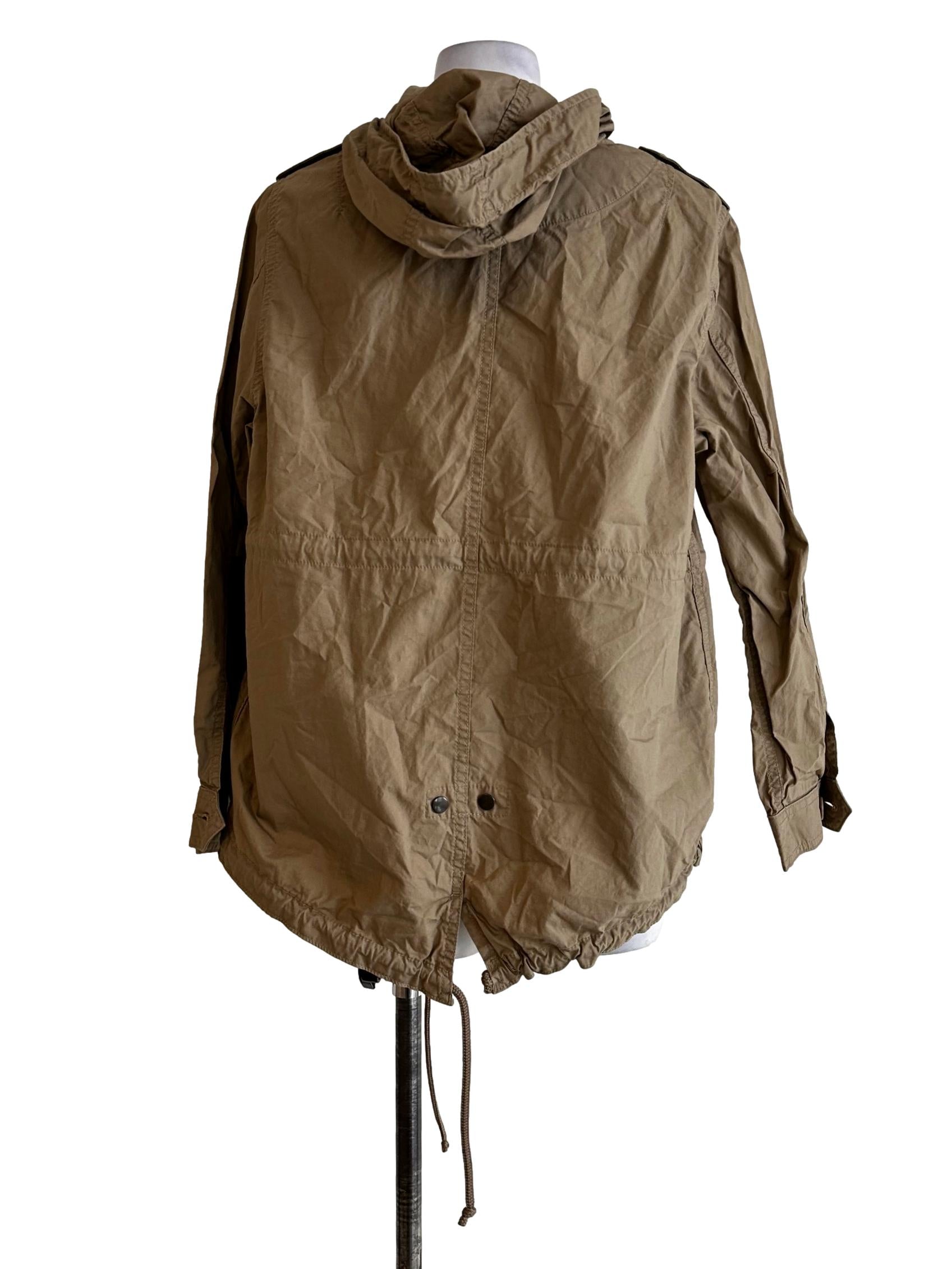 Fawn Beige Parka  Hoodies Jackets
