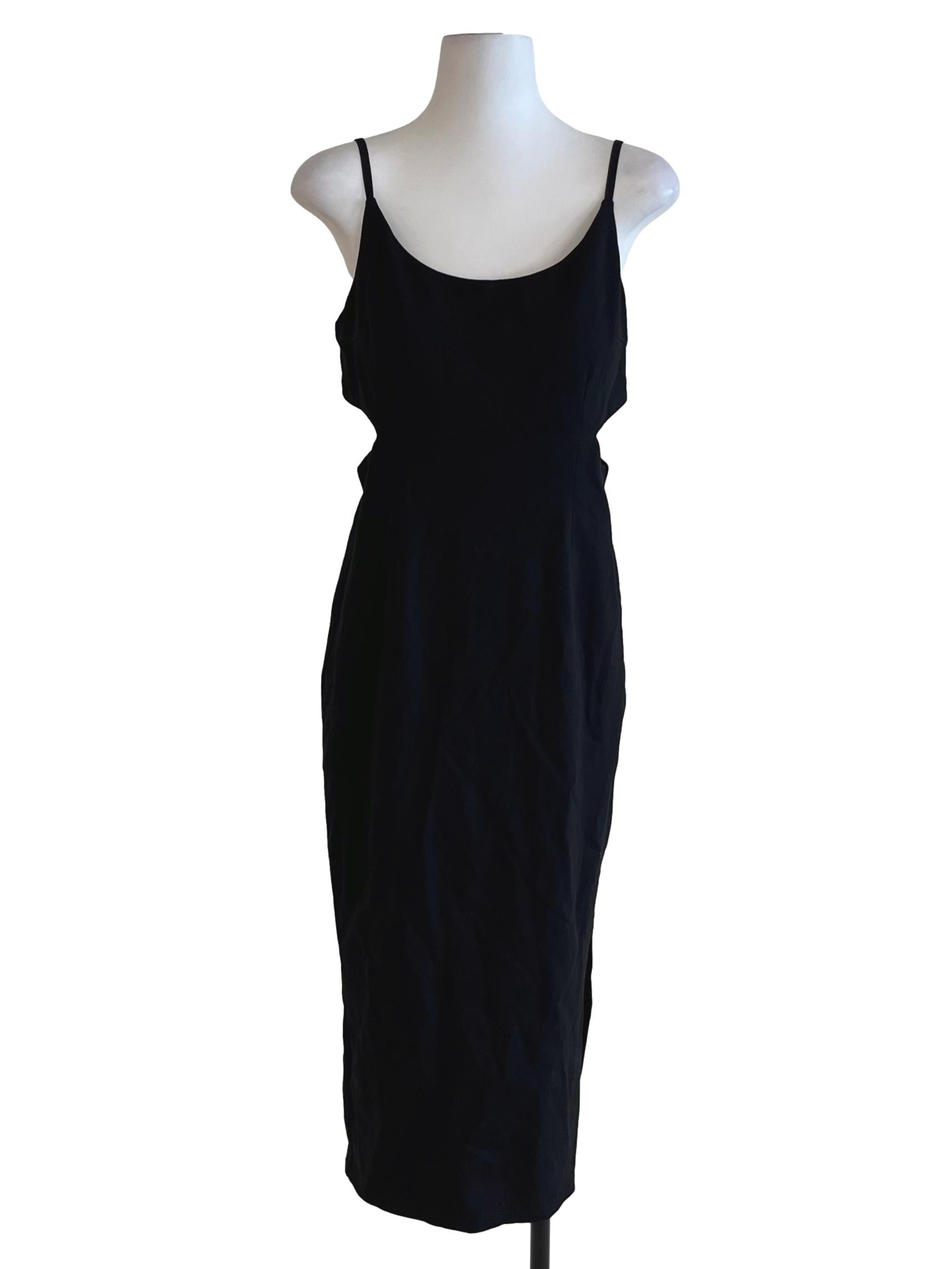 Black Spaghetti Strap Sheath Dress