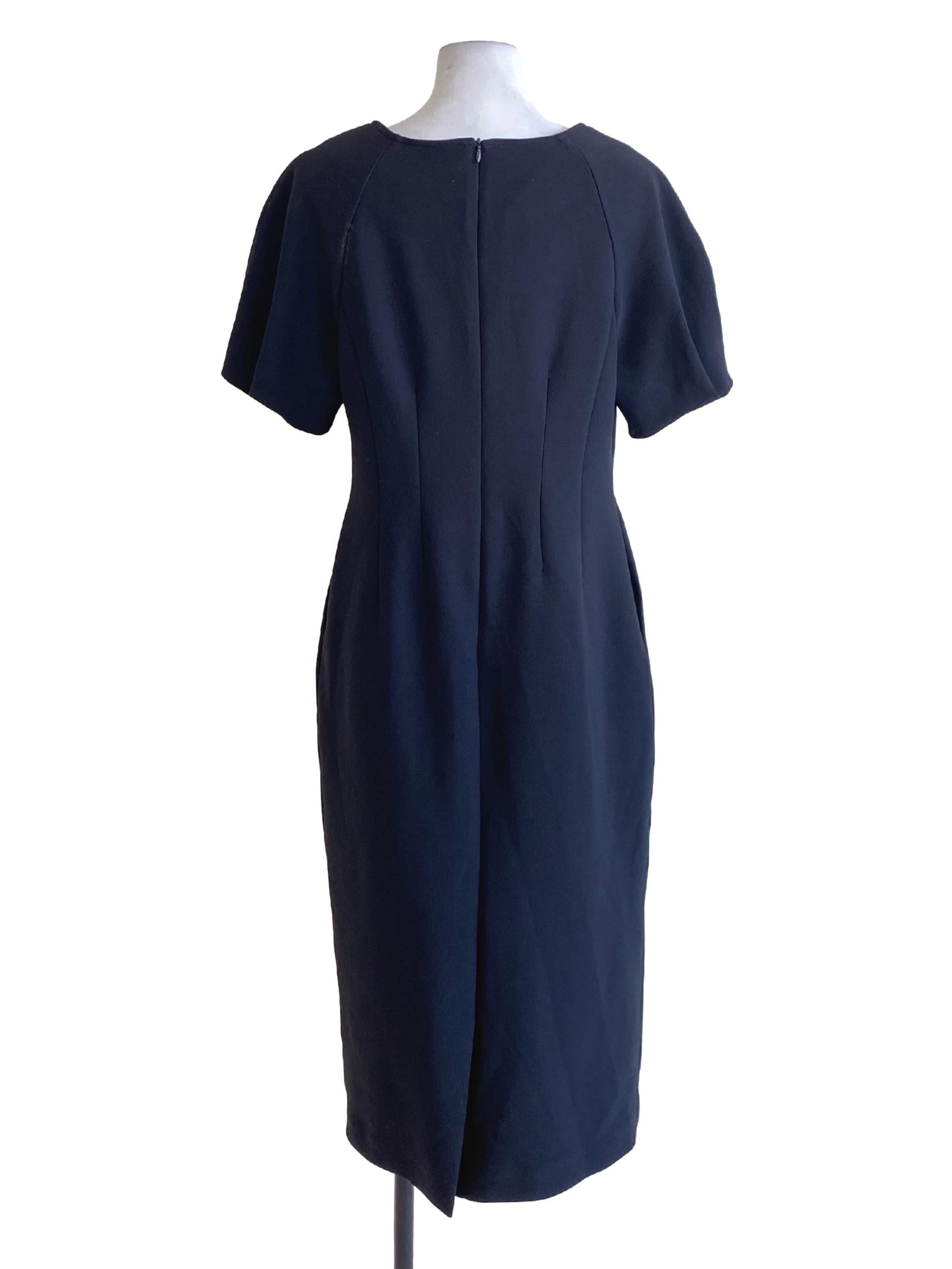 Navy Blue Square Neck Loose Bodycon Dress