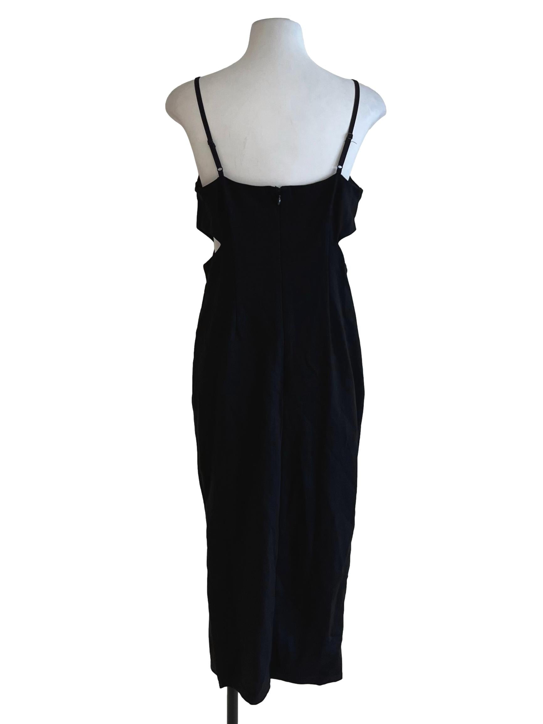 Black Spaghetti Strap Sheath Dress