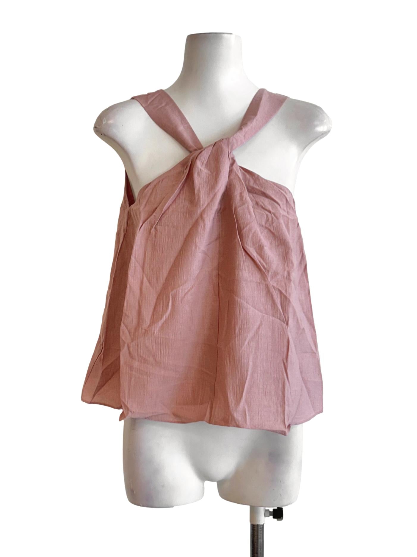 Pink Two-Way Twist Knot Top OSN