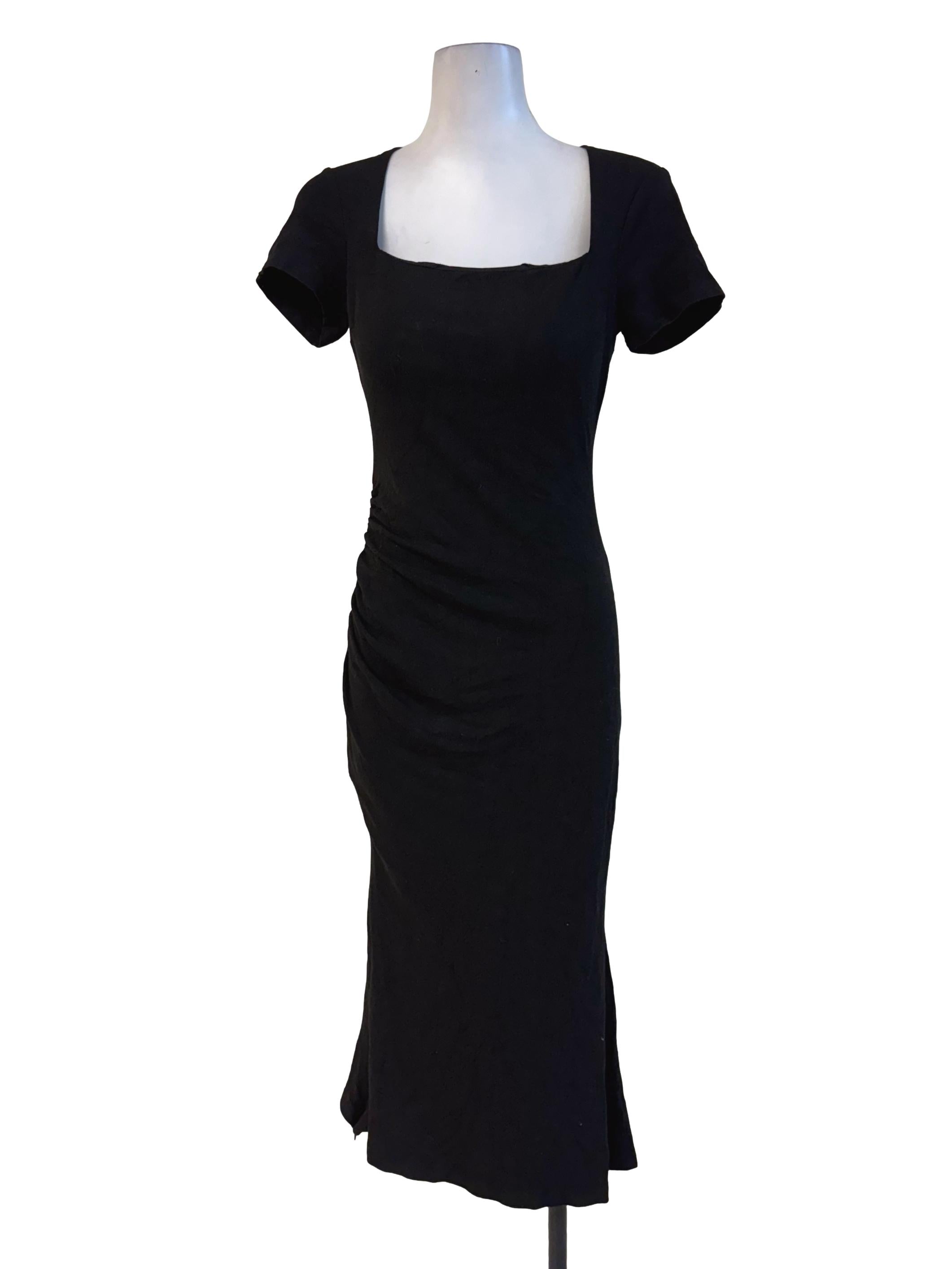 Netted Black Padded Bodycon Dress