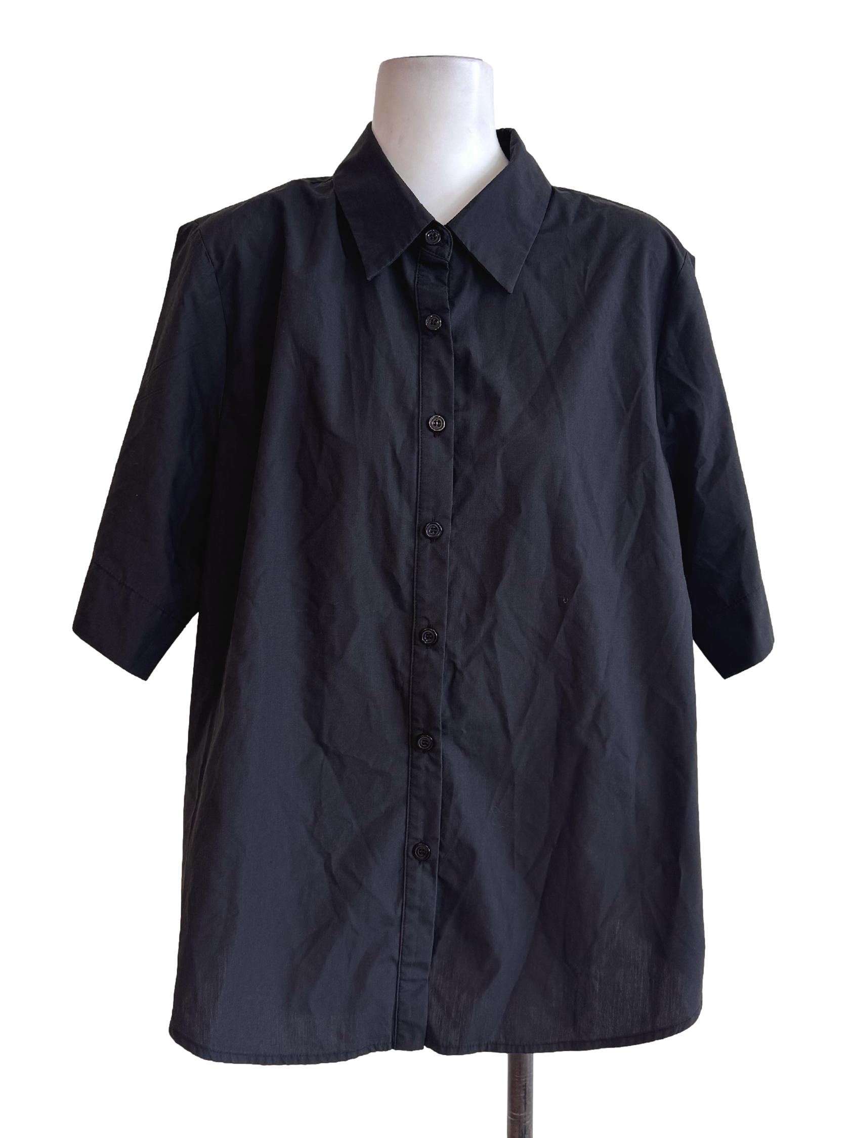 Black Short Sleeve Polyester Shirt TCL