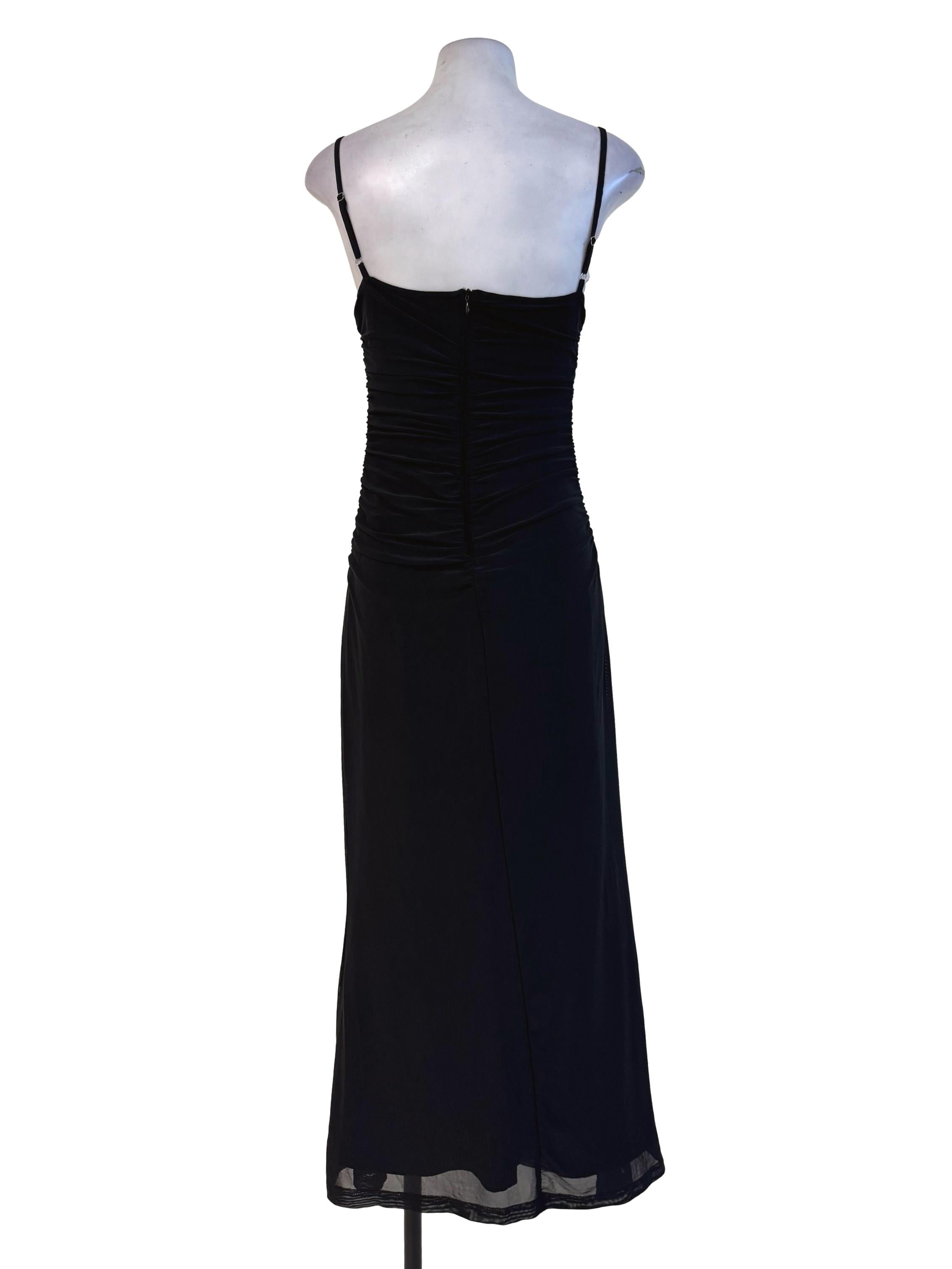 Ink Black Square Neck Bodycon Dress