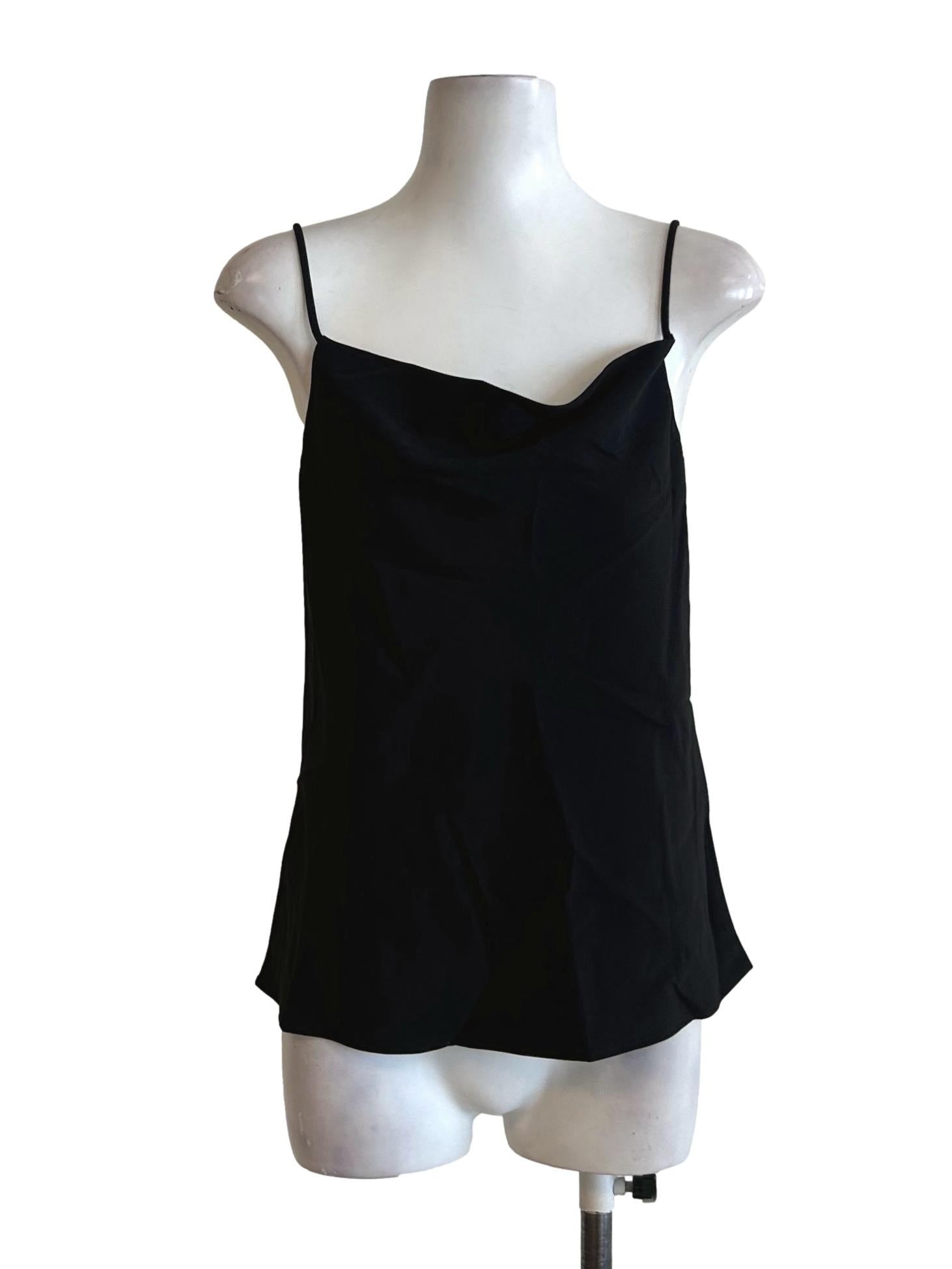 Black Cowl Neck Cami Top OSN