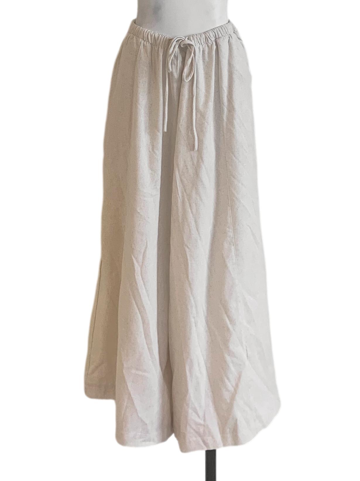 Chiffon White Wide Leg Pants